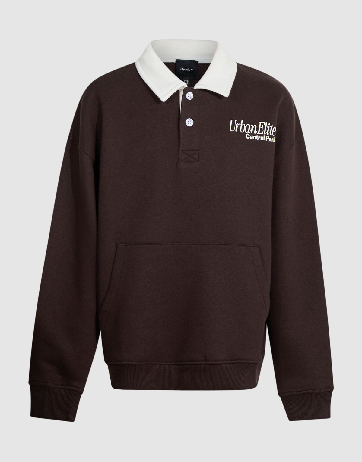 Pocket Polo Sweater Donkerbruin SHOEBY BOYS