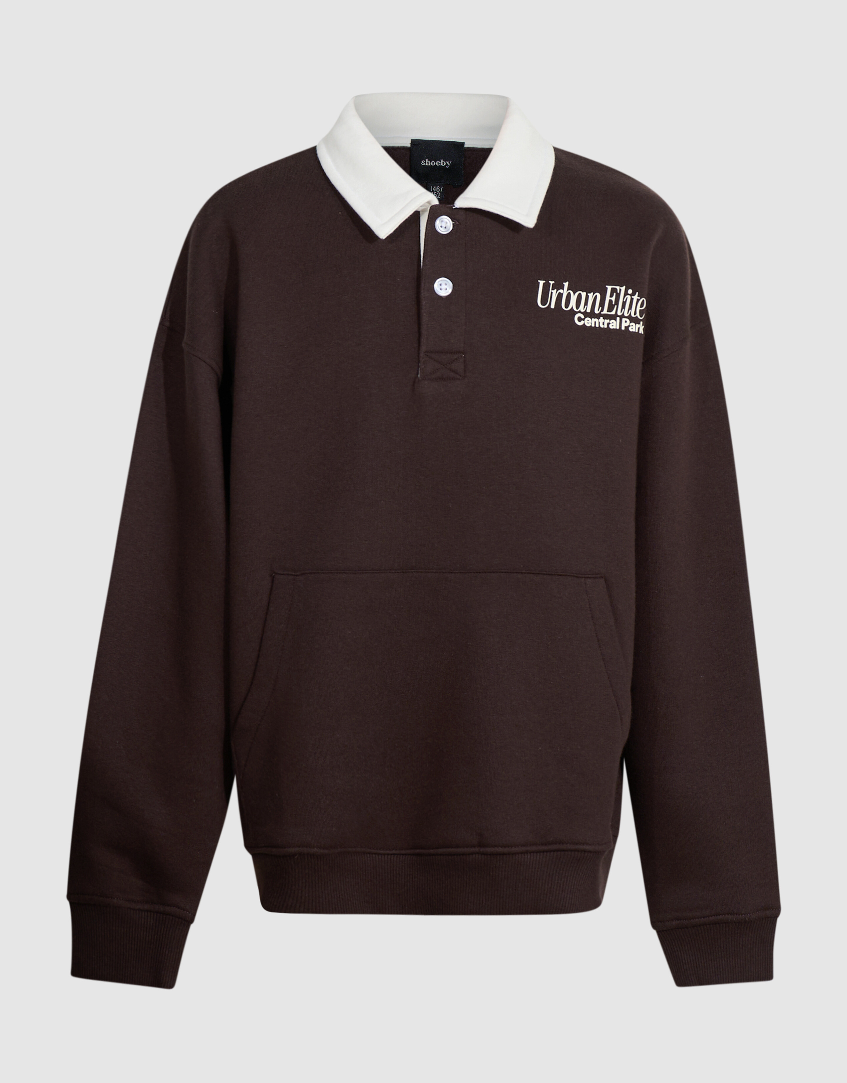 Pocket Polo Sweater Donkerbruin SHOEBY BOYS