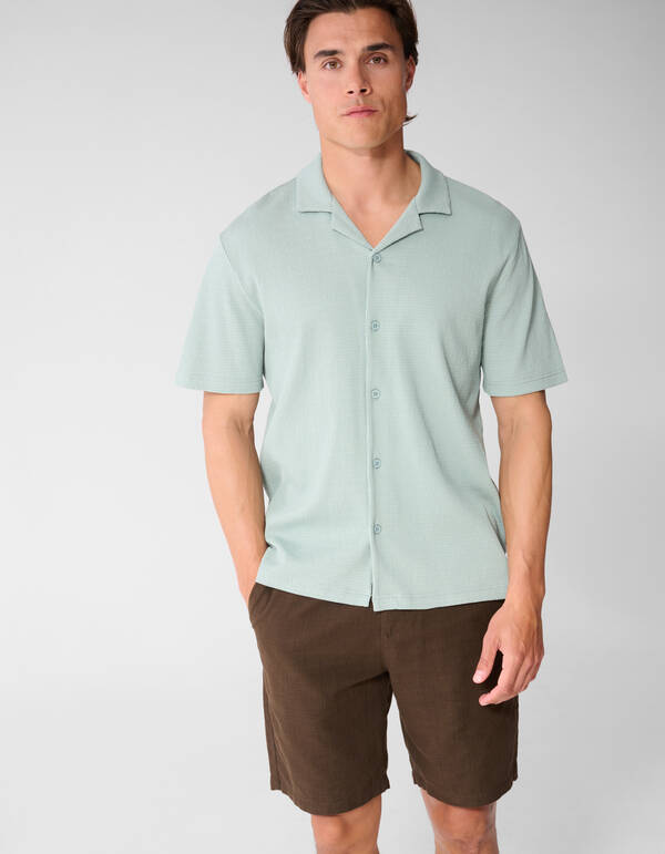 Structuur Overshirt Lichtgroen SHOEBY MEN