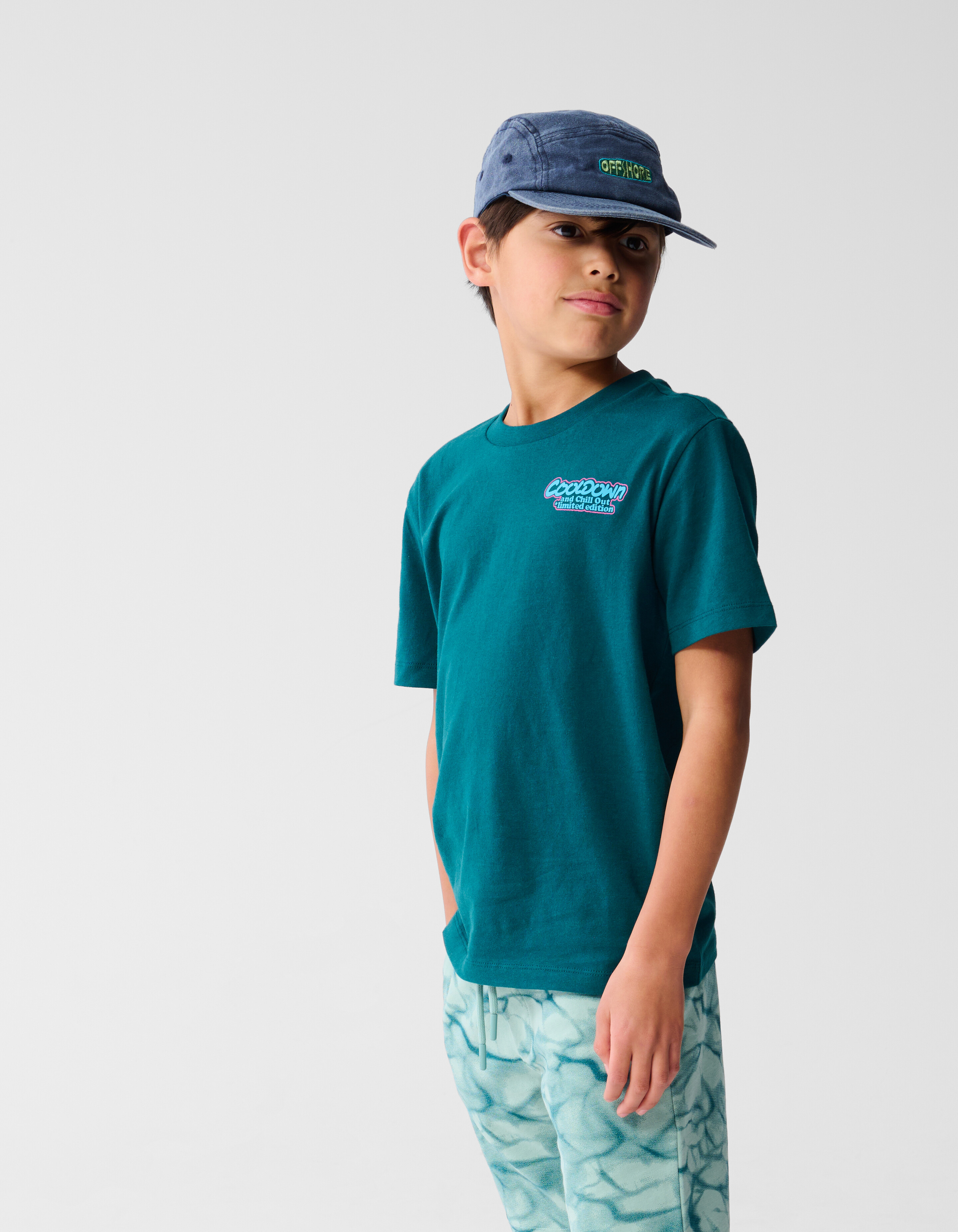 Cooldown Artwork T-shirt Donkergroen SHOEBY BOYS