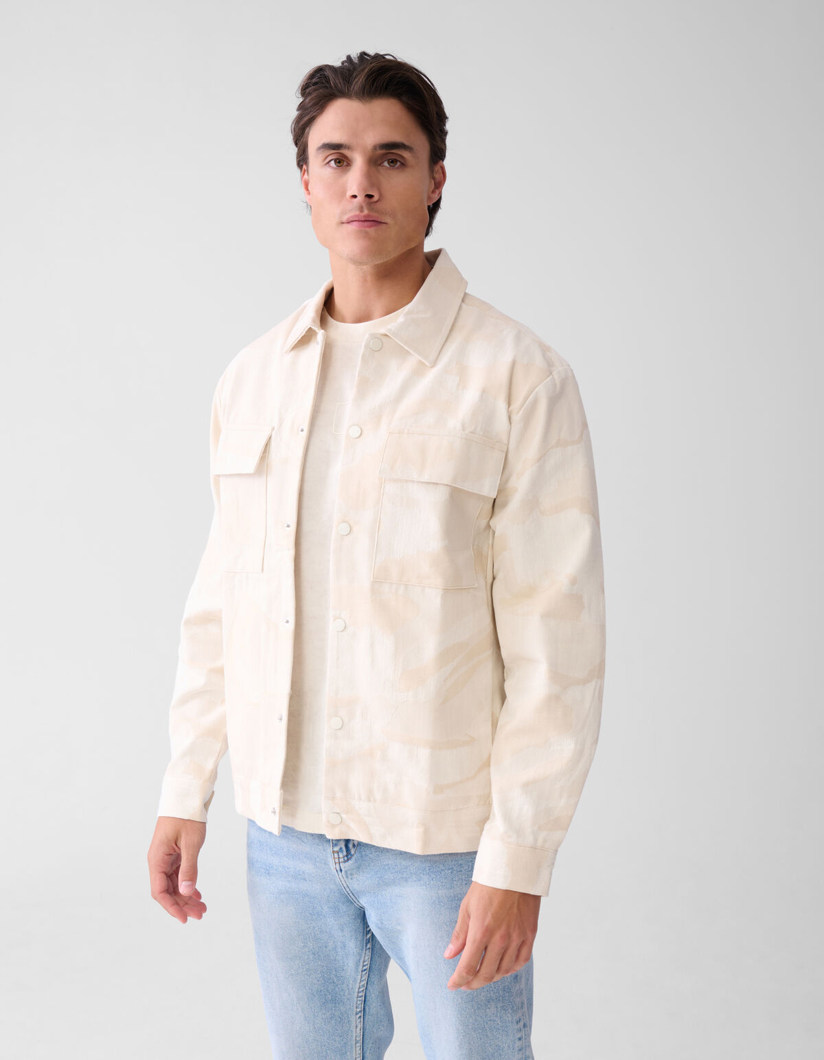 Denim Jacquard Jack Gebroken Wit SHOEBY MEN