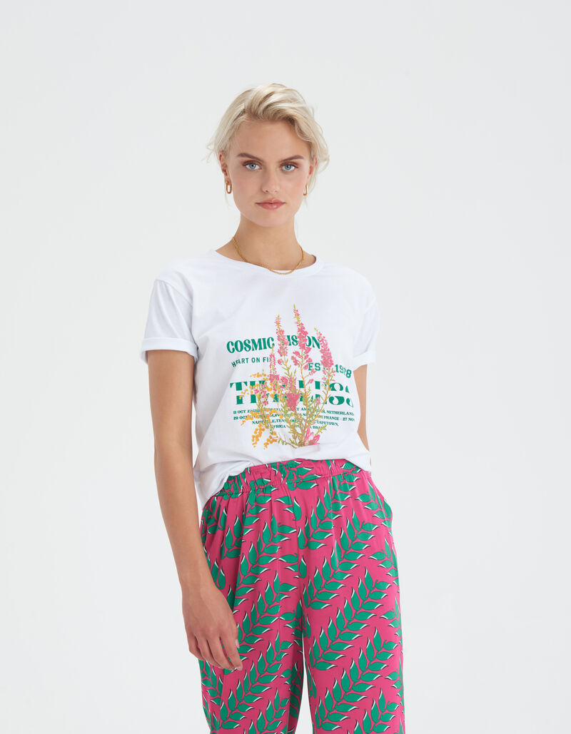 Flower Artwork T- Shirt