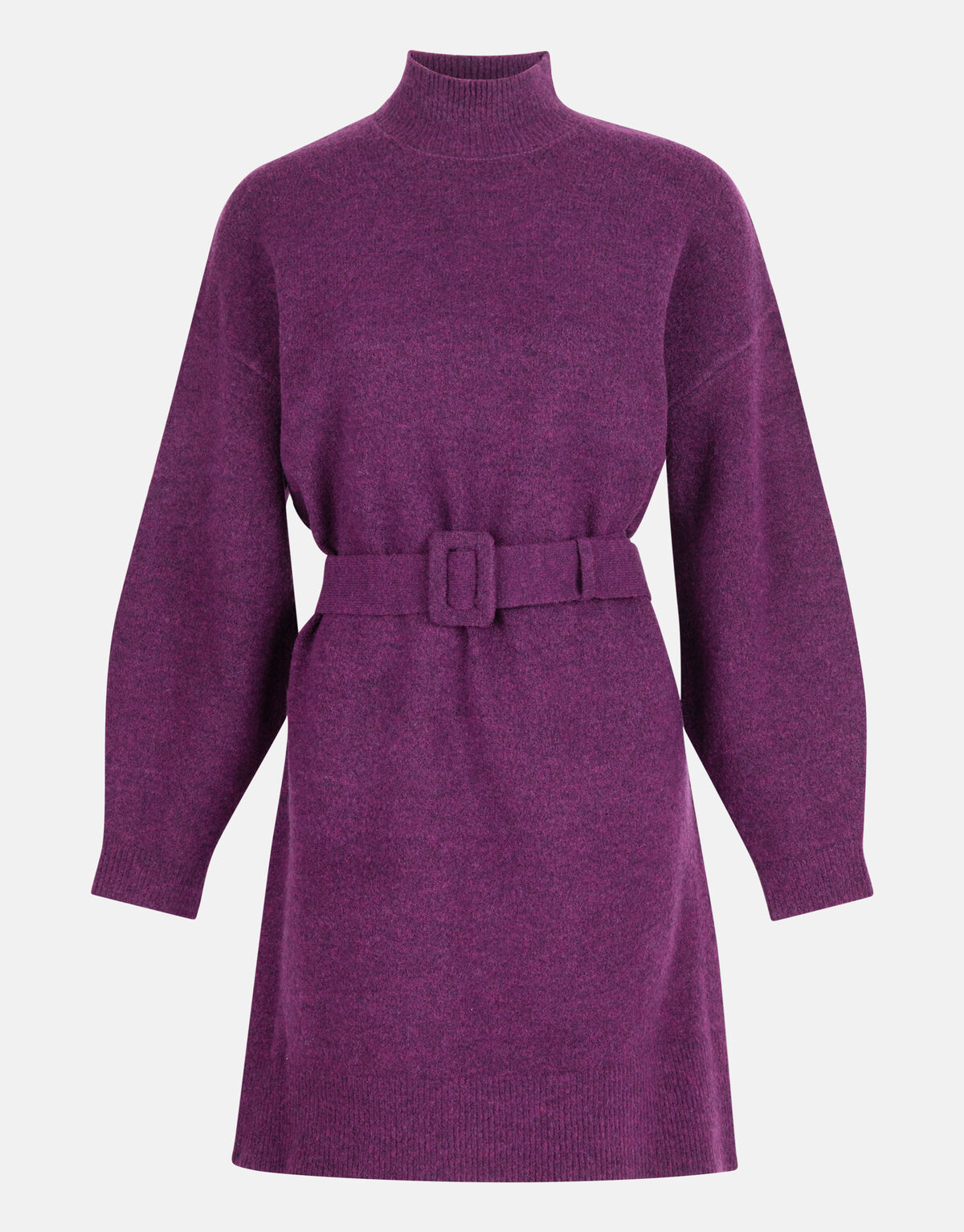 Trui Jurk Met Riem Donkerpaars SHOEBY WOMEN
