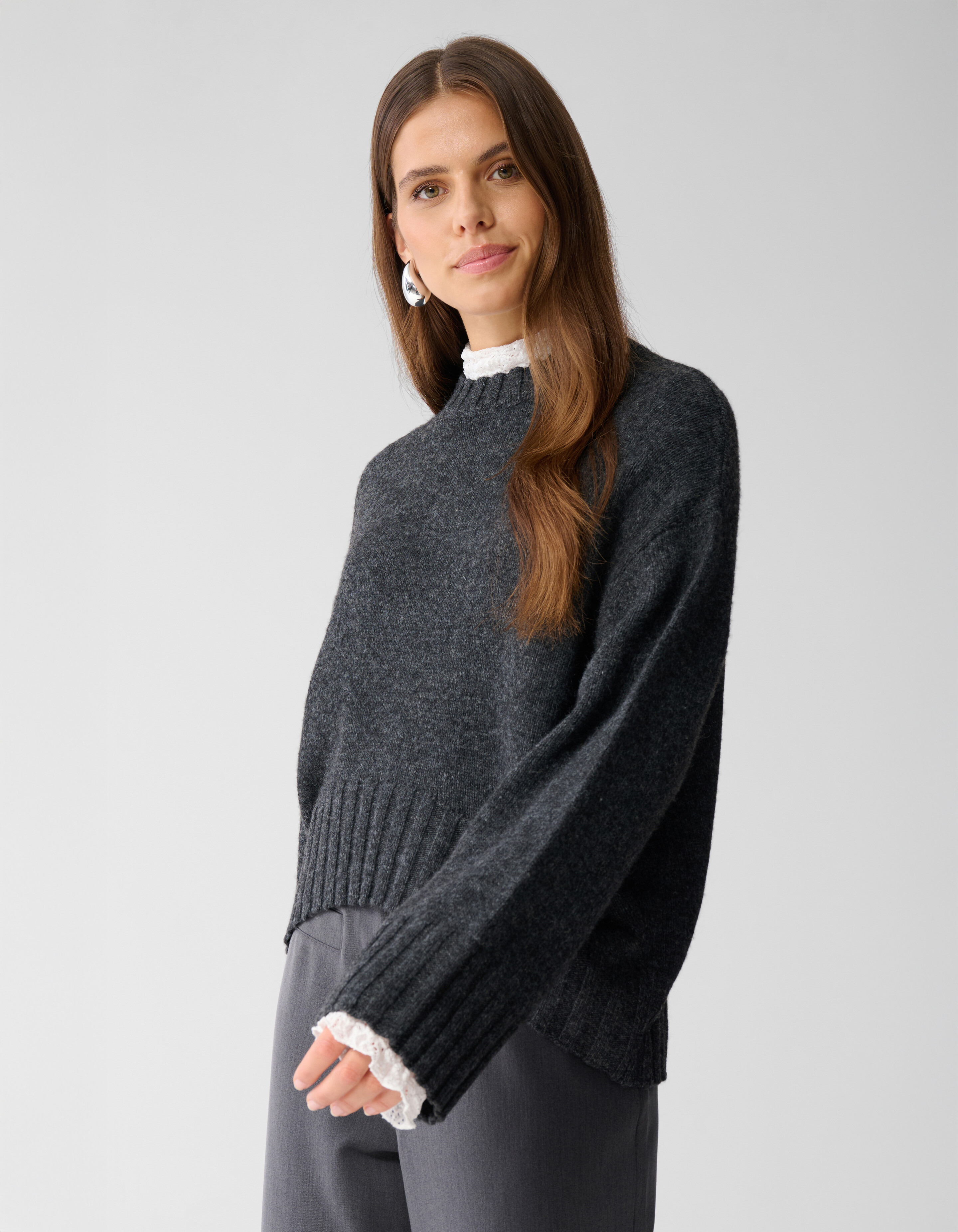 Oversized Gebreide Trui Donkergrijs By Mieke SHOEBY WOMEN