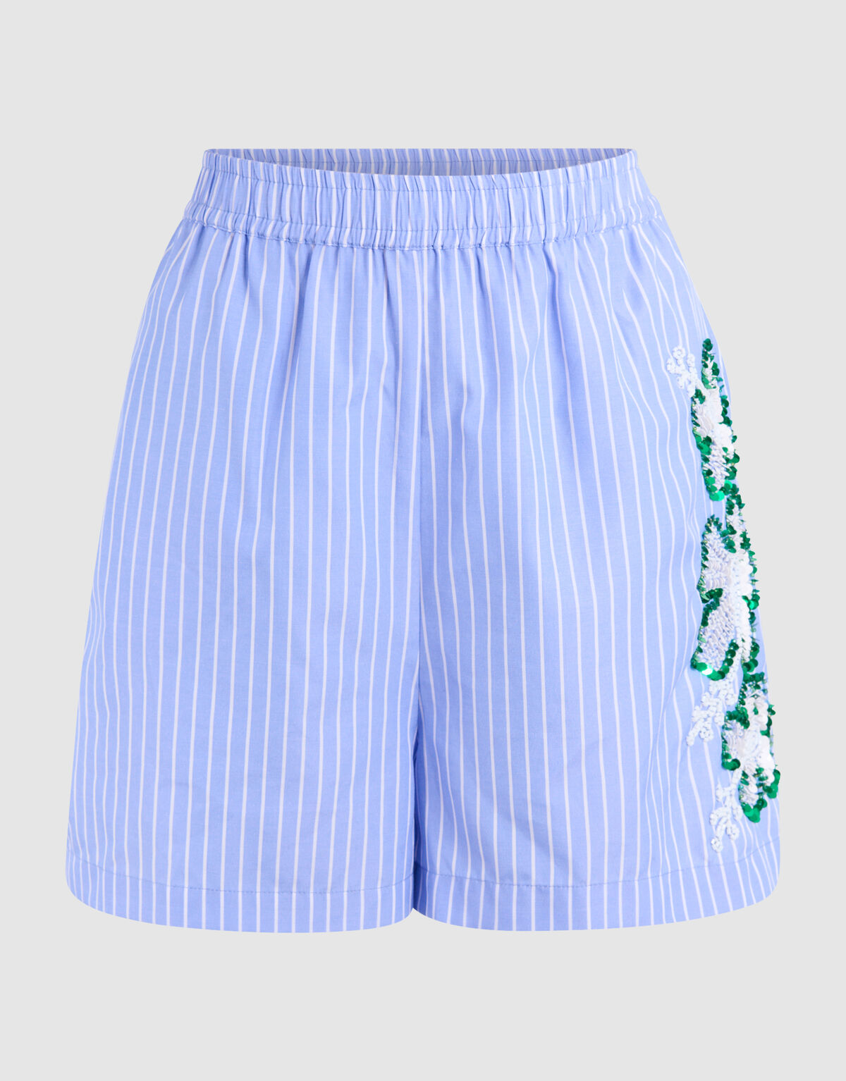 Striped Sequin Short Blauw SHOEBY WOMEN