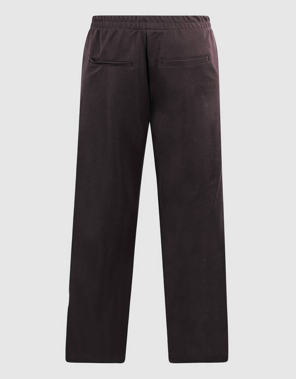 Basis Wide Leg Broek Donkerbruin SHOEBY WOMEN