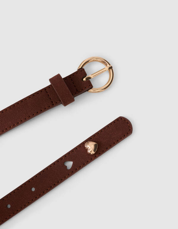 Heart Riem Bruin SHOEBY ACCESSOIRES