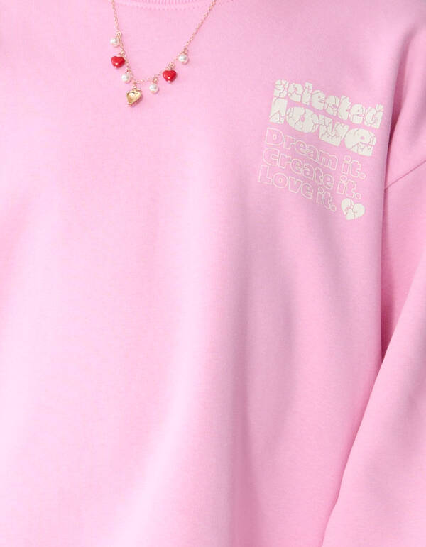 Baseball Artwork Sweater Roze SHOEBY GIRLS