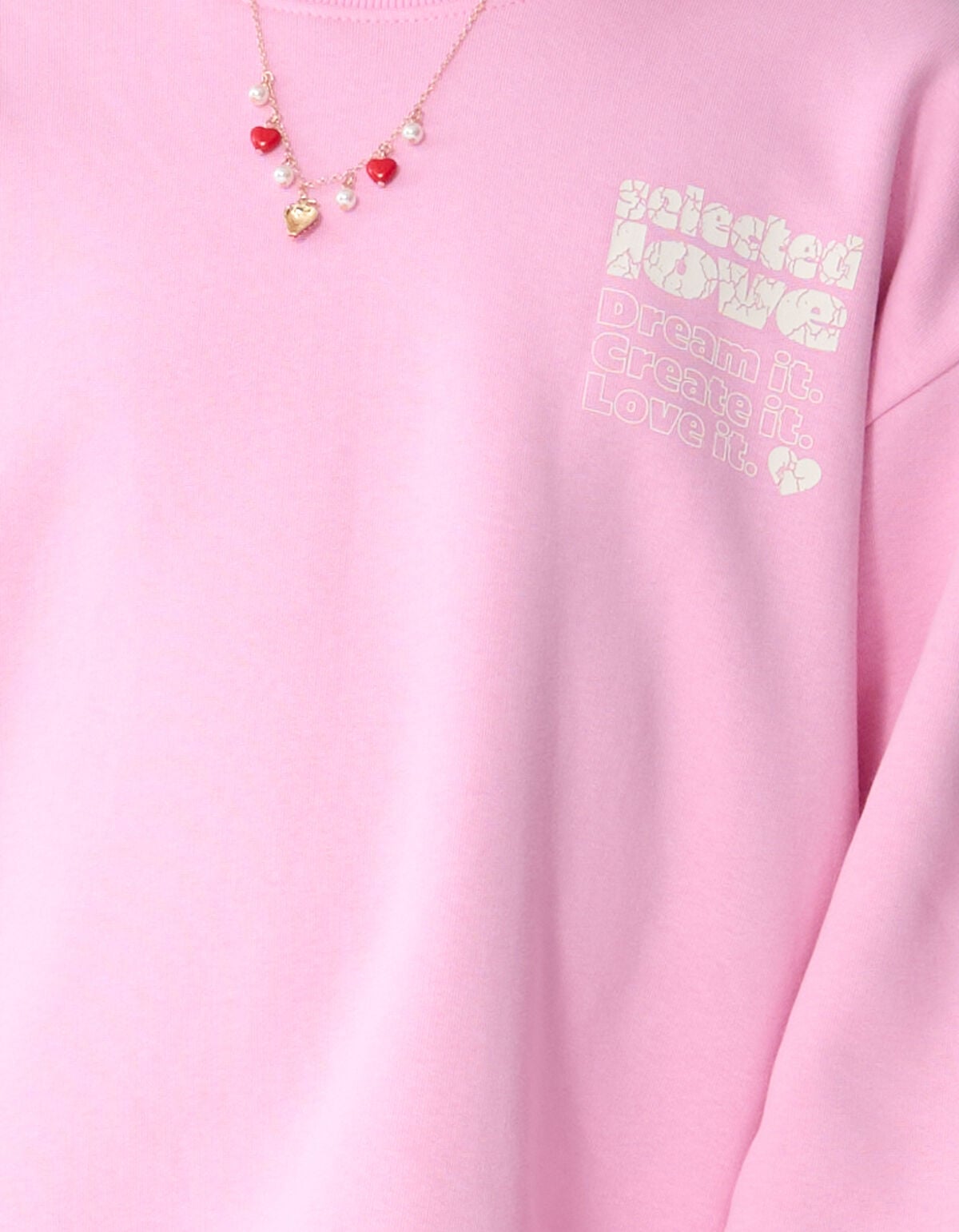 Baseball Artwork Sweater Roze SHOEBY GIRLS