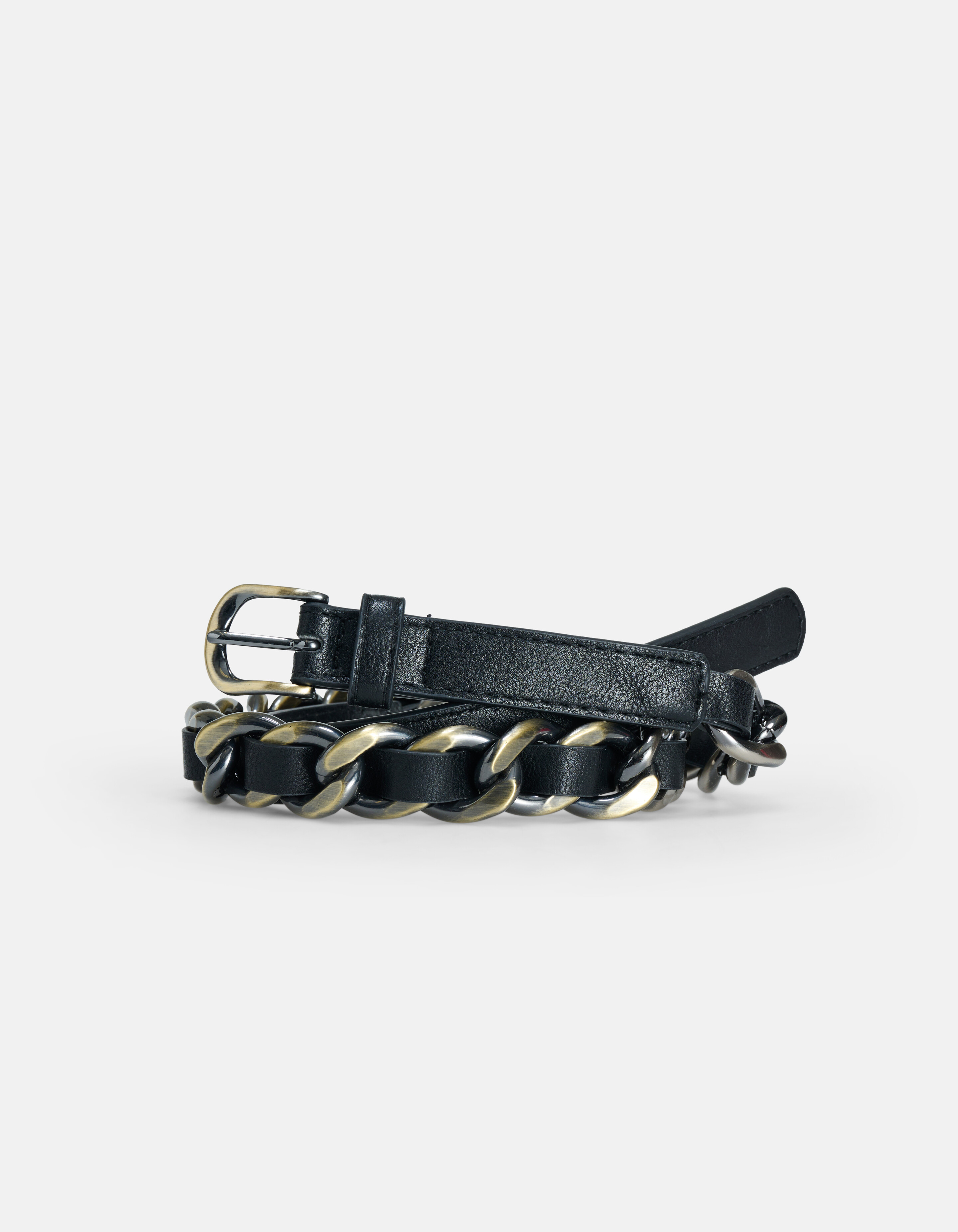 Twee Kleuren Ketting Riem Zwart SHOEBY ACCESSOIRES