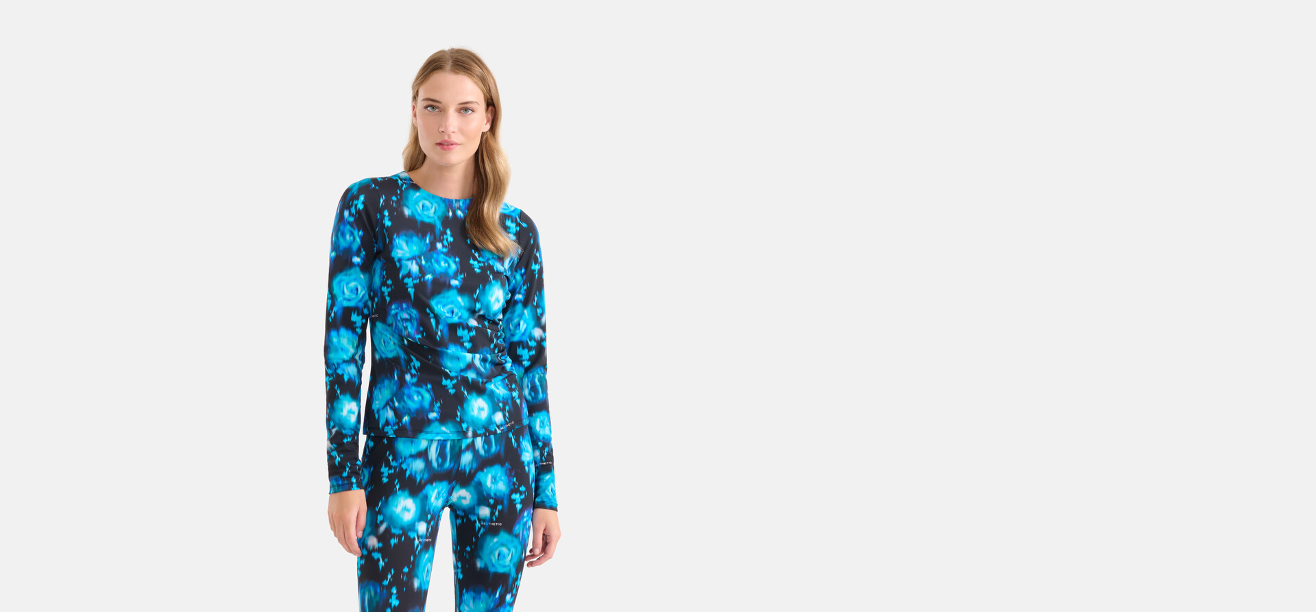 Printed Travel Top Blauw SHOEBY WOMEN