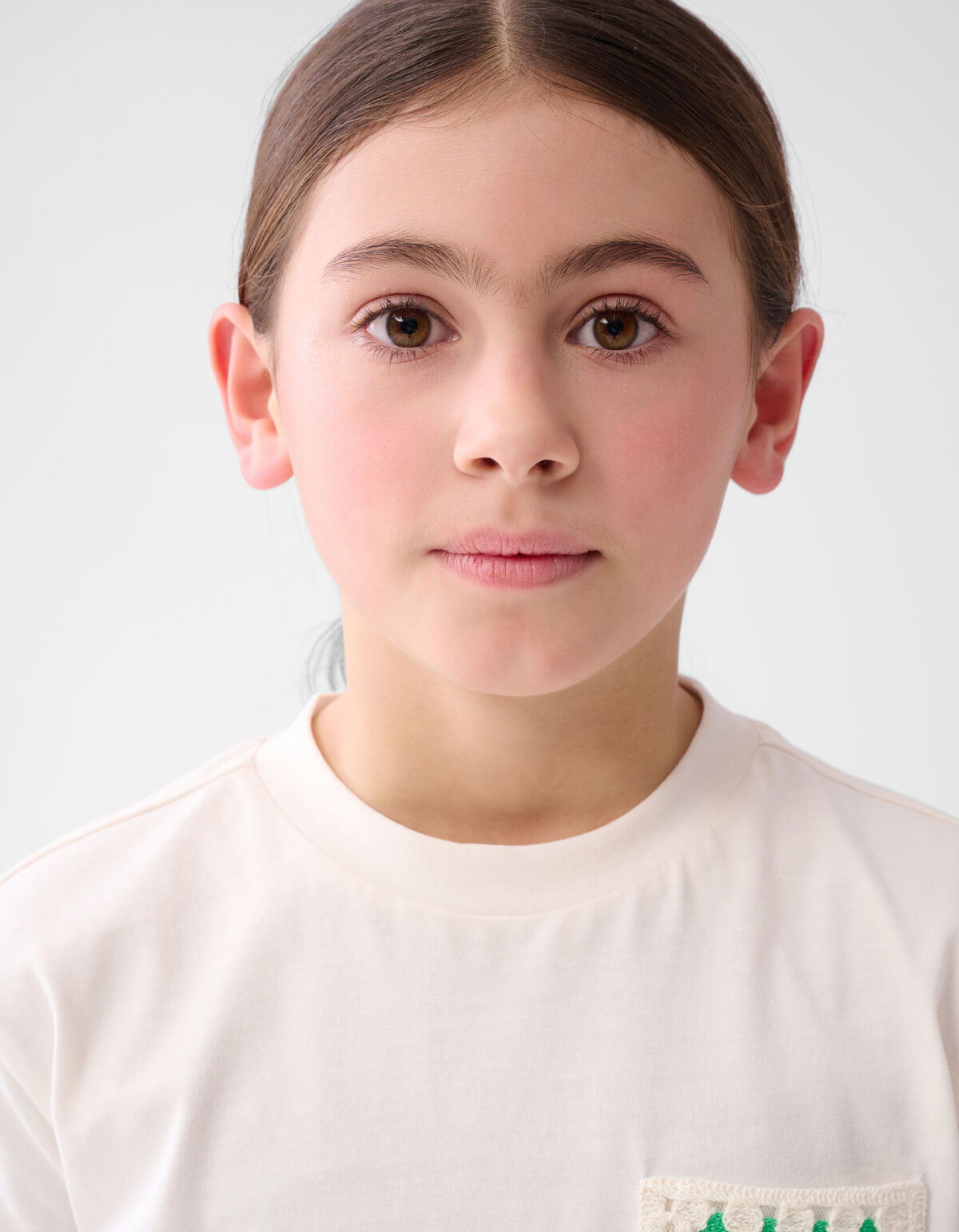 Pocket T-shirt Gebroken Wit SHOEBY GIRLS