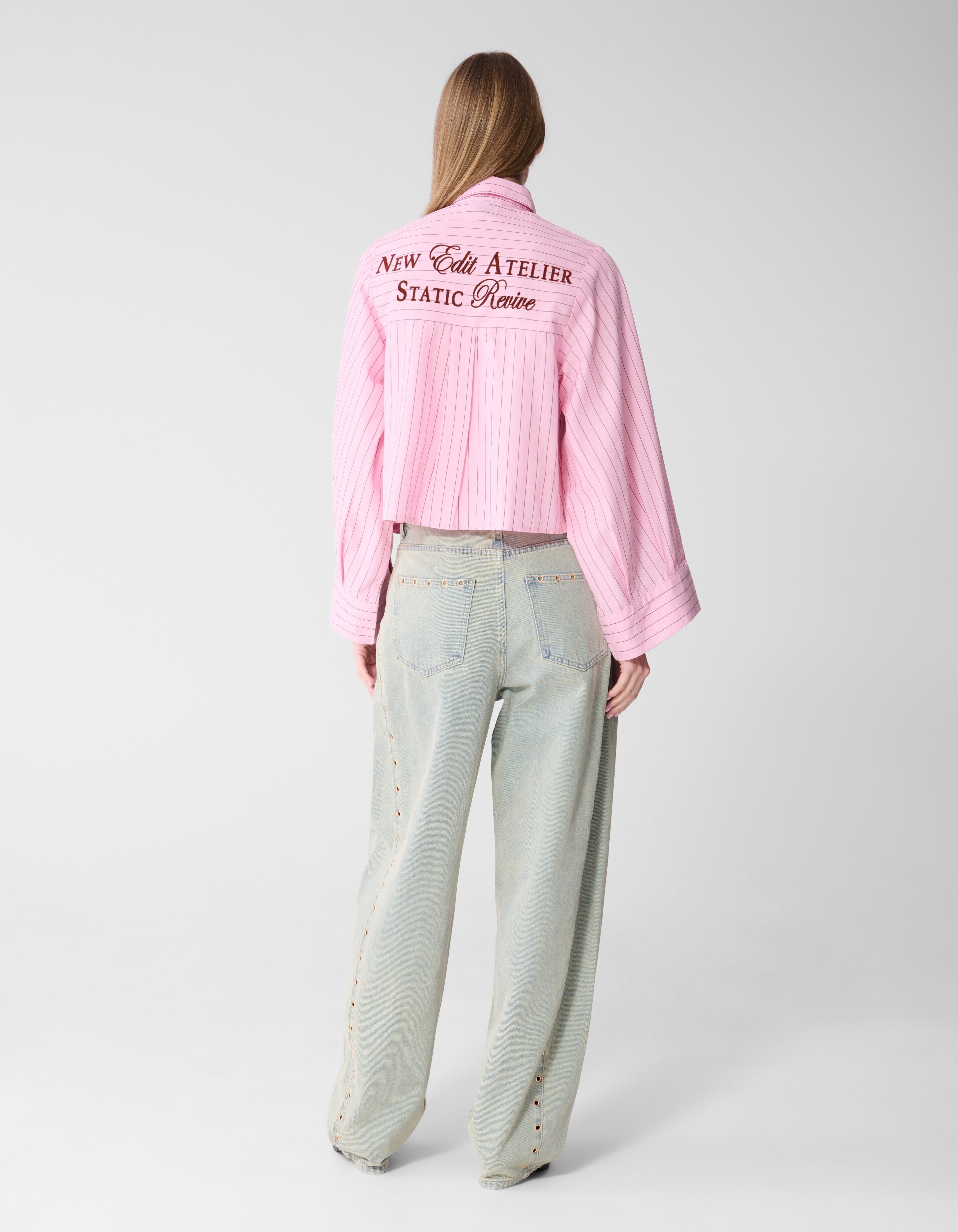 Eyelet Barrel Fit Jeans Bleached SHOEBY WOMEN