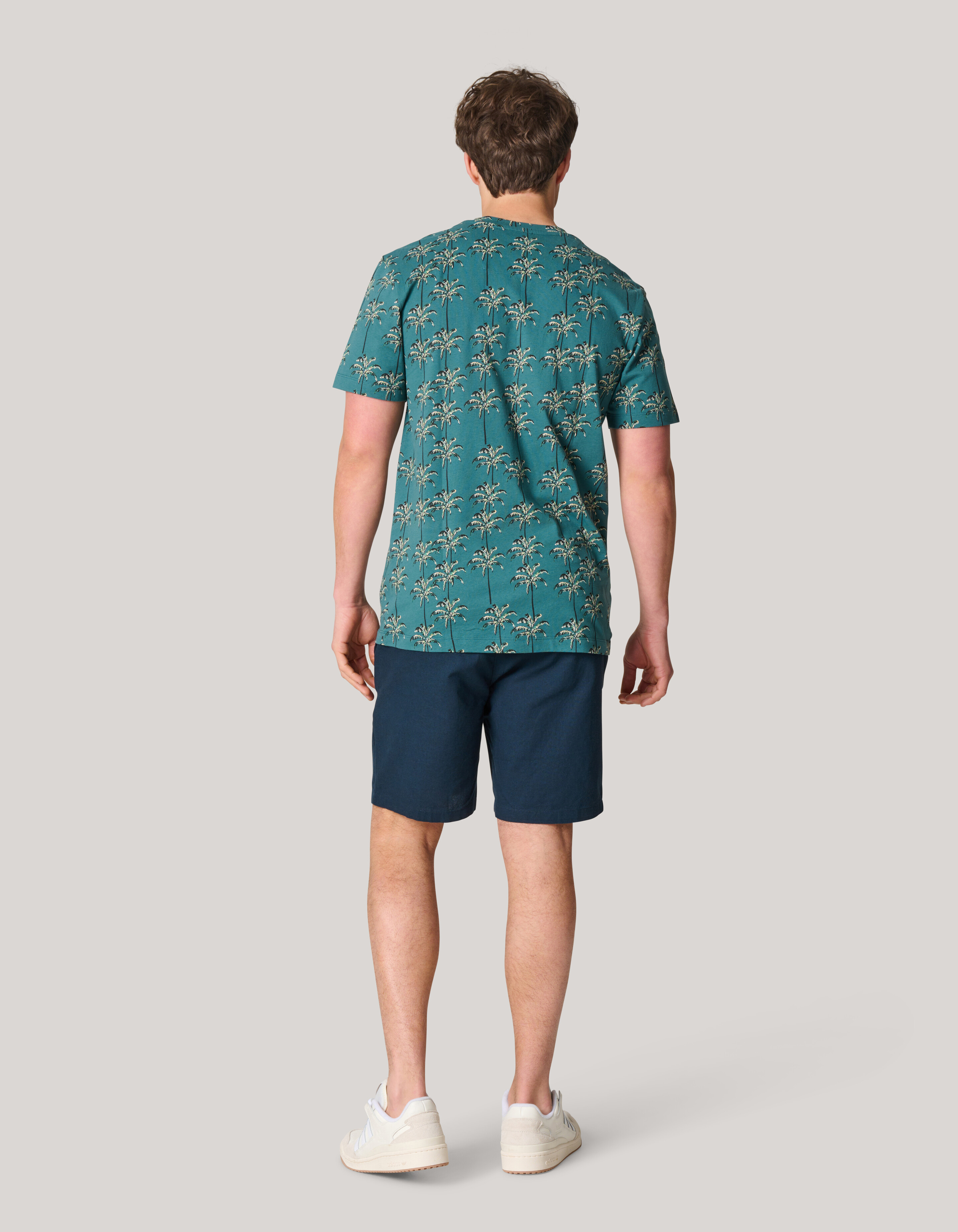 Printed T-shirt Turquoise SHOEBY MEN