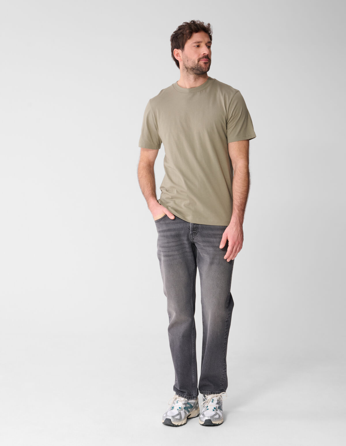 Modern Straight Fit Jeans Washed Zwart L34 SHOEBY MEN