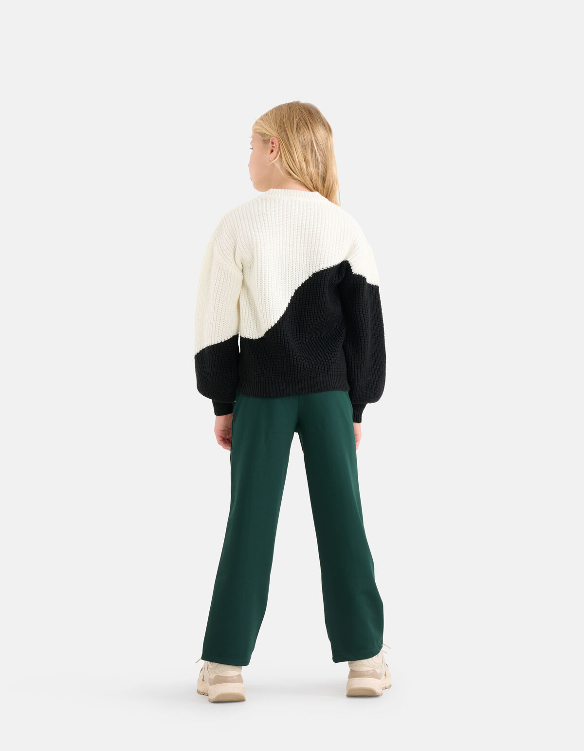 Basis Wide Leg Broek Donkergroen SHOEBY GIRLS