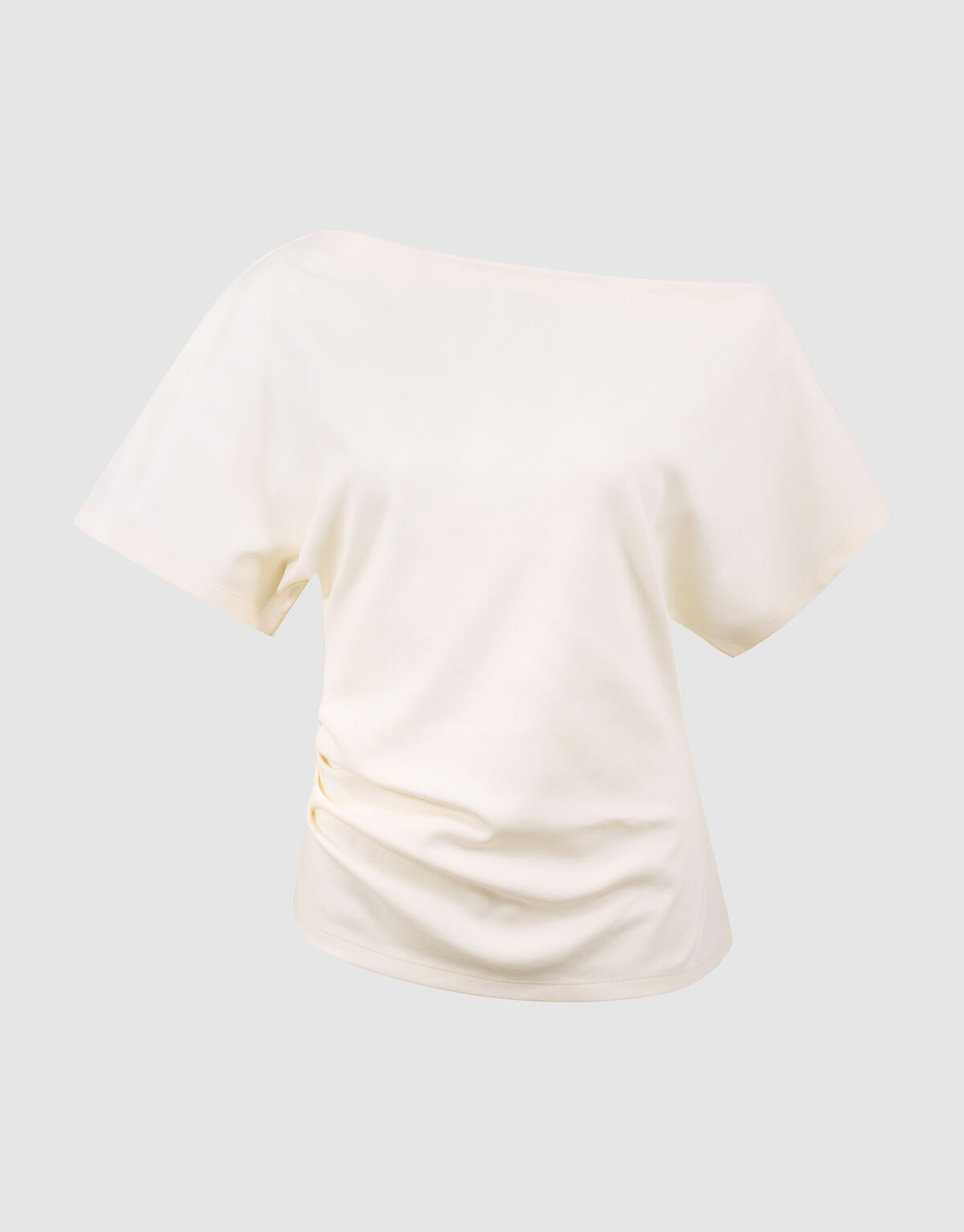 Pleated One Shoulder Top Gebroken Wit By Fred SHOEBY WOMEN