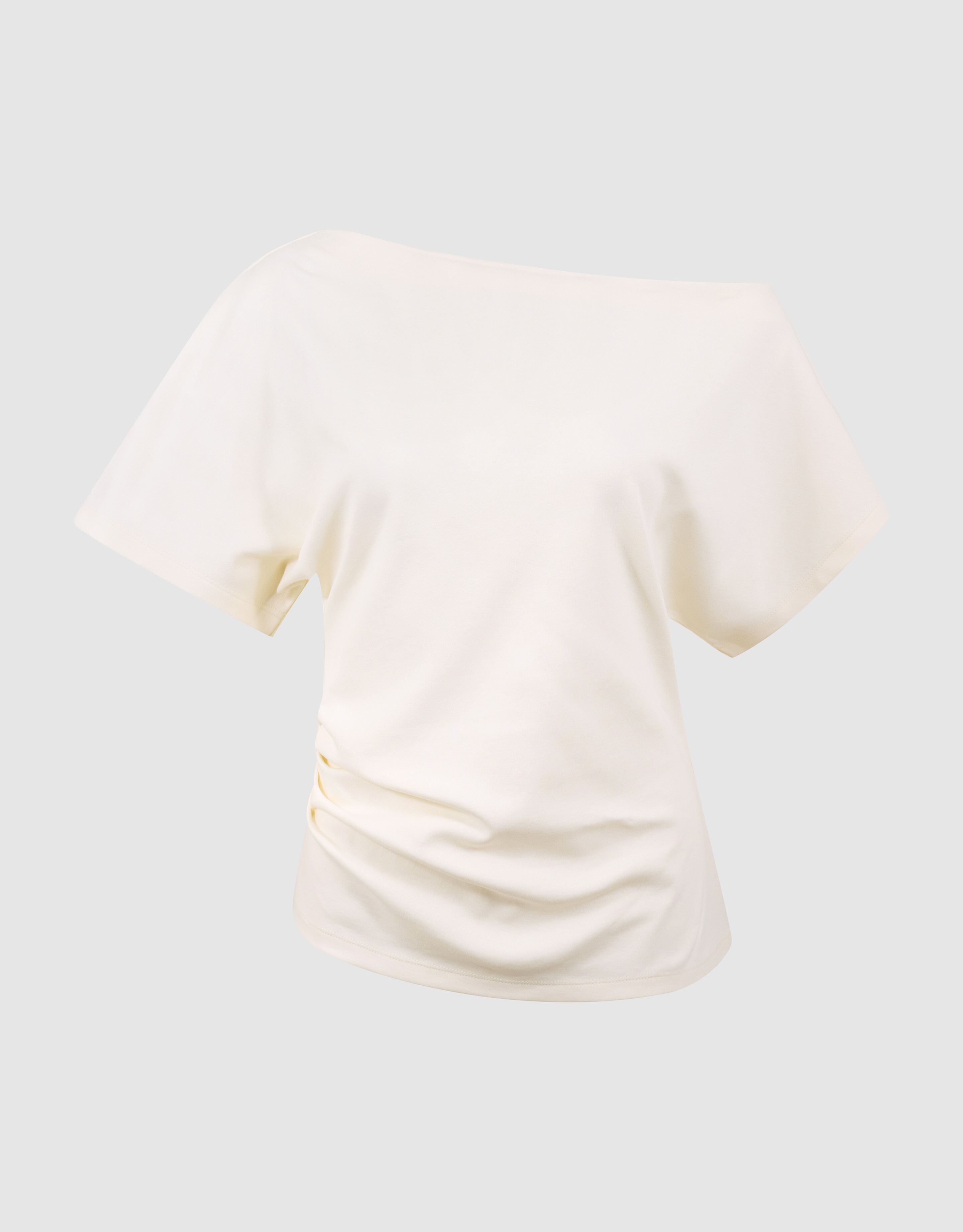 Pleated One Shoulder Top Gebroken Wit By Fred SHOEBY WOMEN