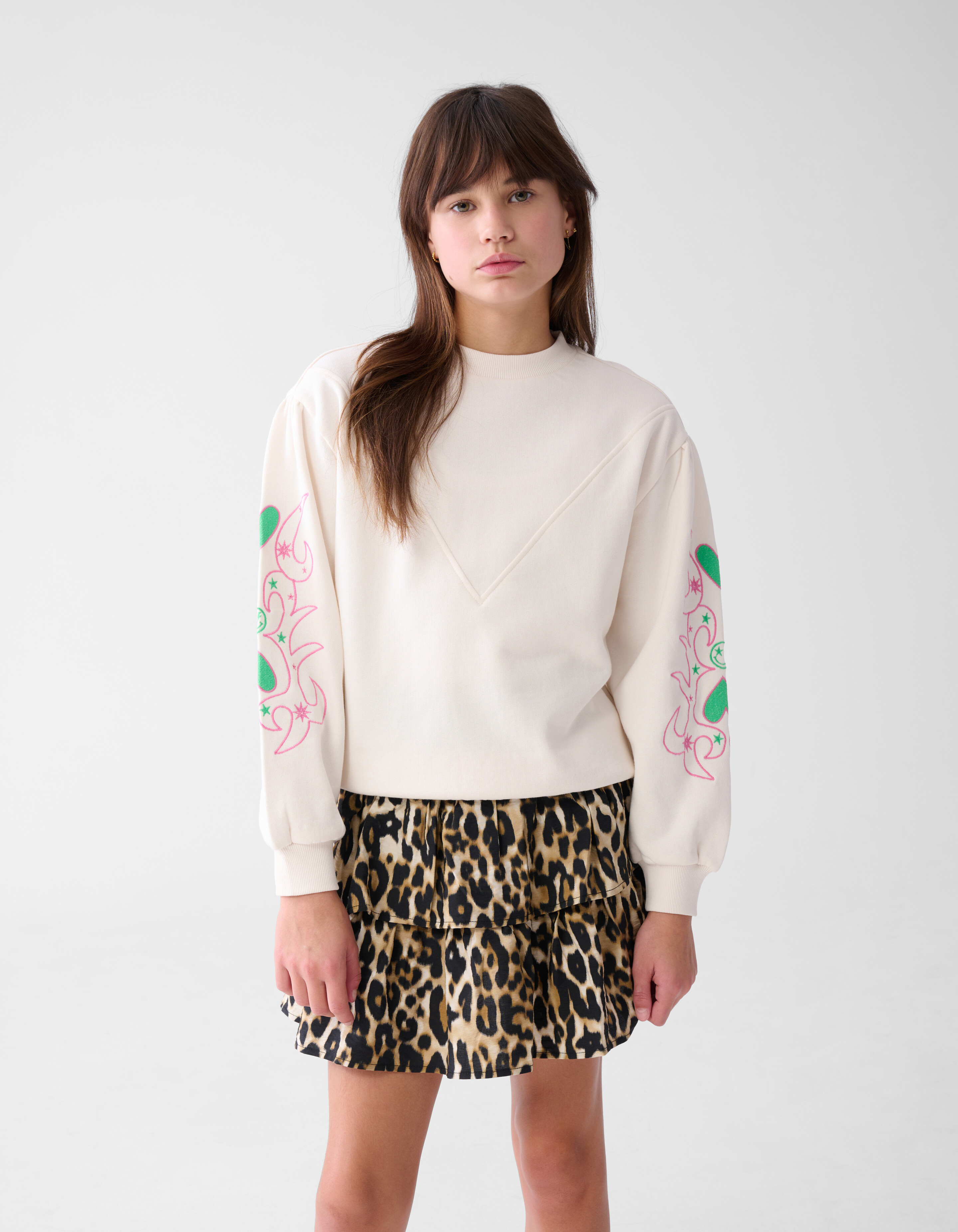 Printed Leopard Rok Bruin SHOEBY GIRLS