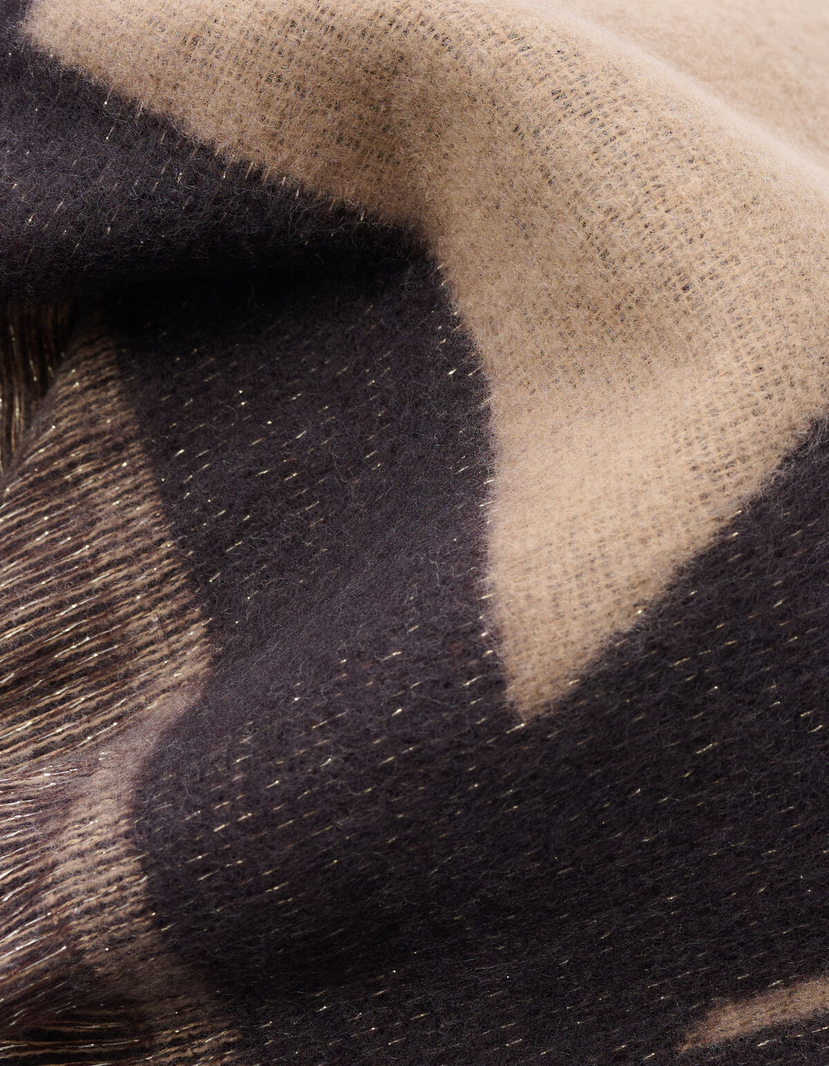 Lurex Sjaal Bruin SHOEBY ACCESSOIRES