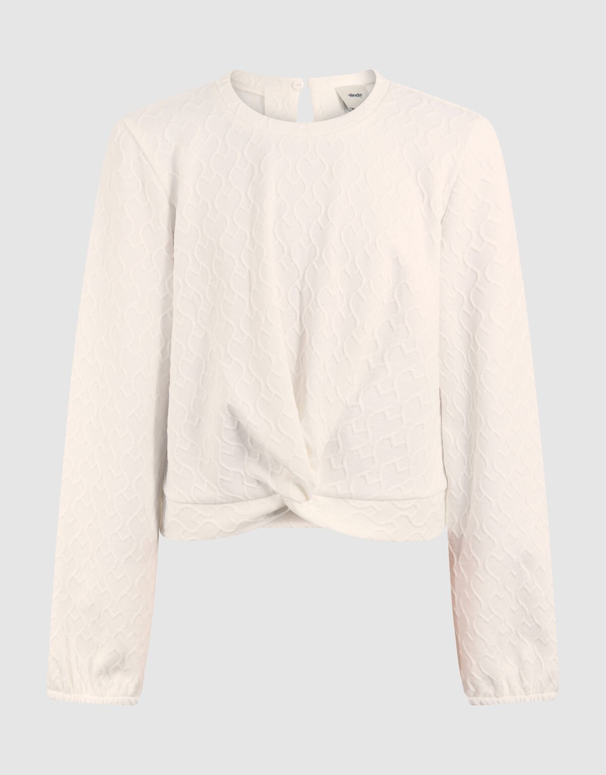 Heart Wrap Top Gebroken Wit SHOEBY GIRLS