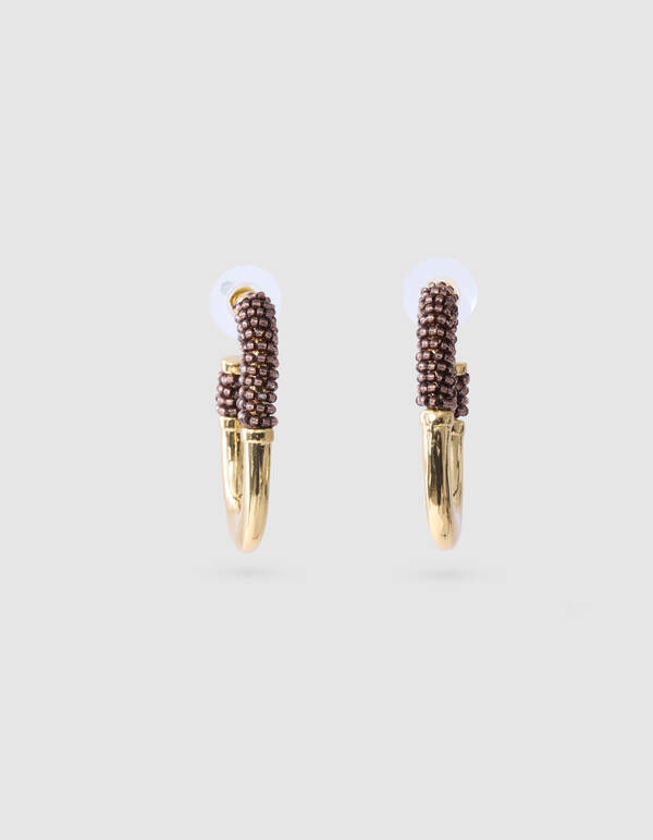 Beaded Oval Oorbellen Goud SHOEBY ACCESSOIRES