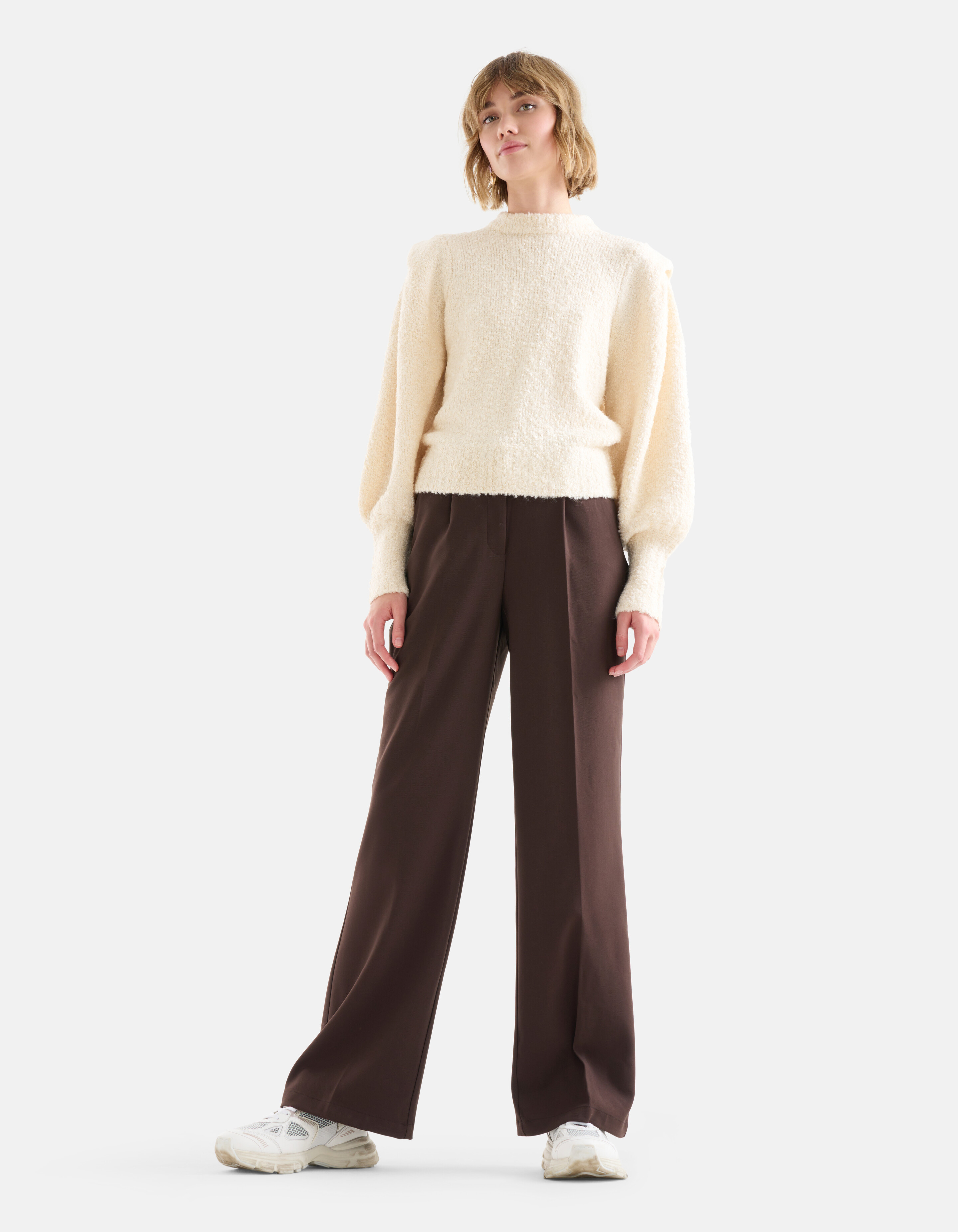 Wide Leg Pantalon Bruin EKSEPT