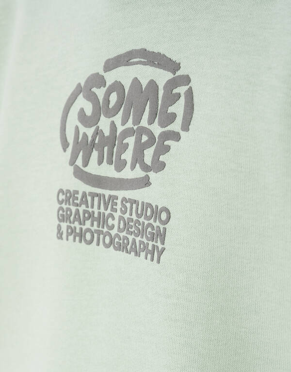 Somewhere Artwork Hoodie Lichtgroen SHOEBY BOYS