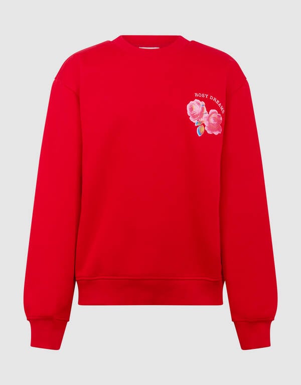 Sweet Roses Artwork Sweater Rood SHOEBY GIRLS