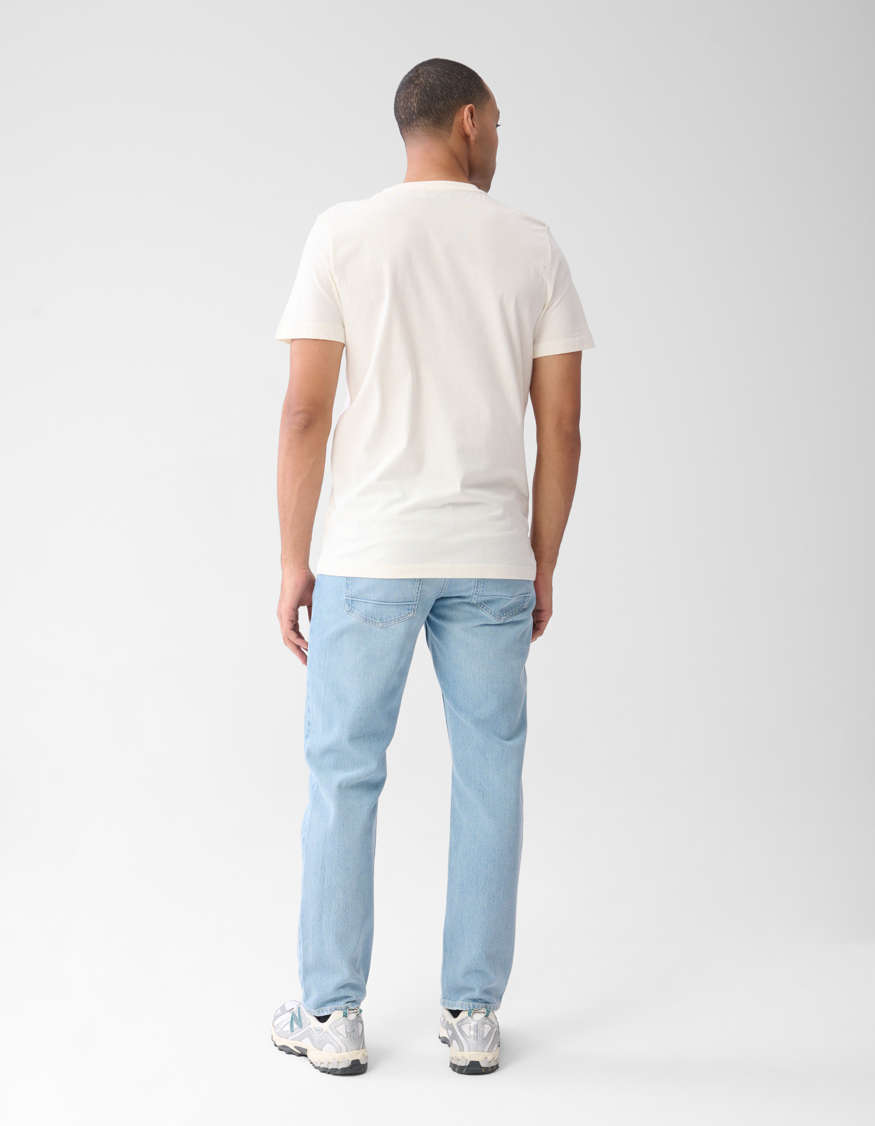 Tekst T-shirt Gebroken Wit SHOEBY MEN