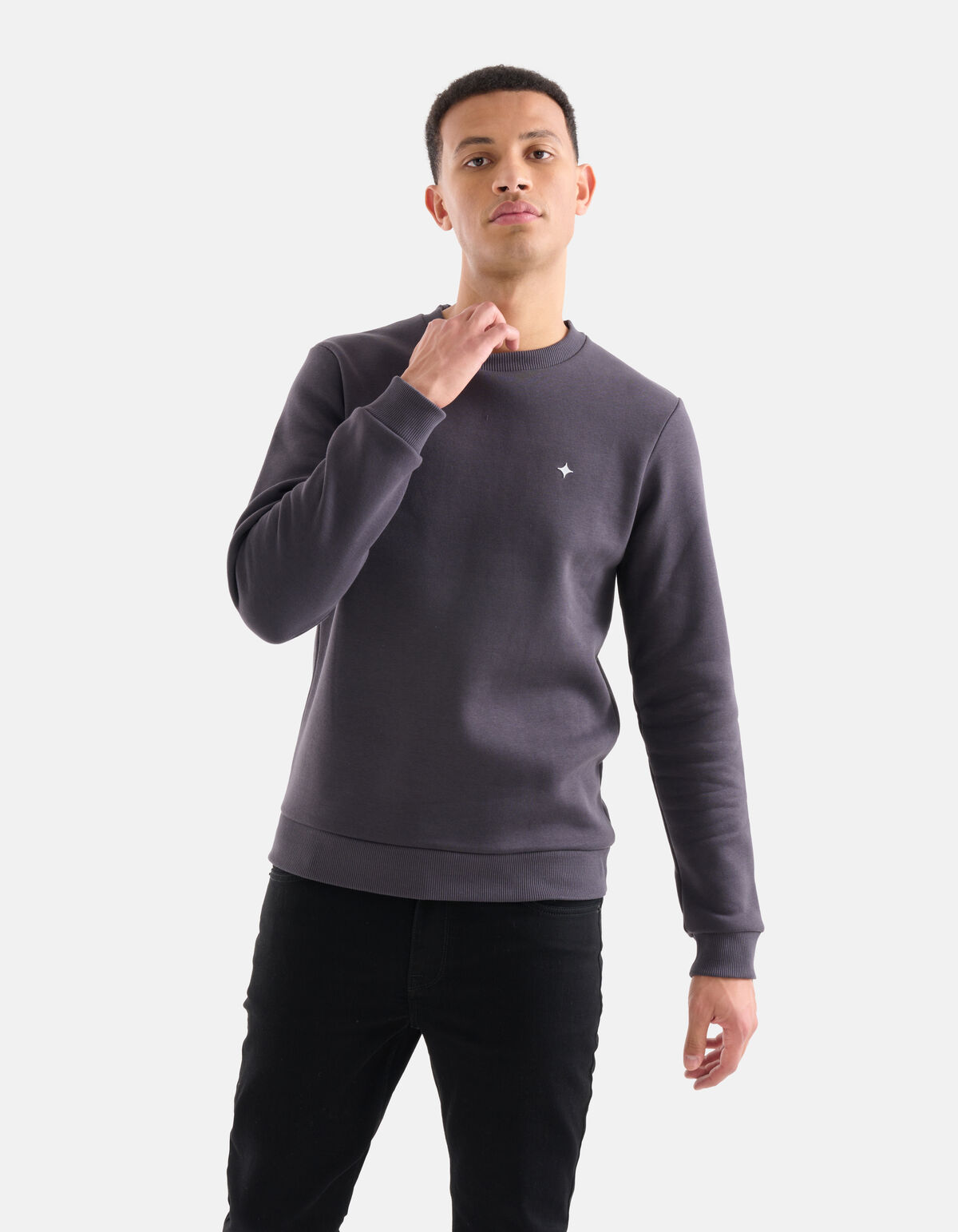 Sparkle Sweater Donkergrijs SHOEBY MEN