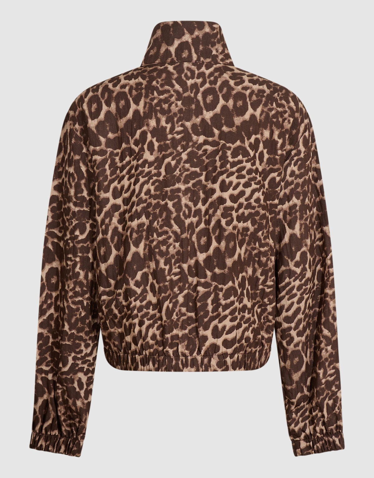 Leopard Funnel Neck Blouse Bruin SHOEBY GIRLS