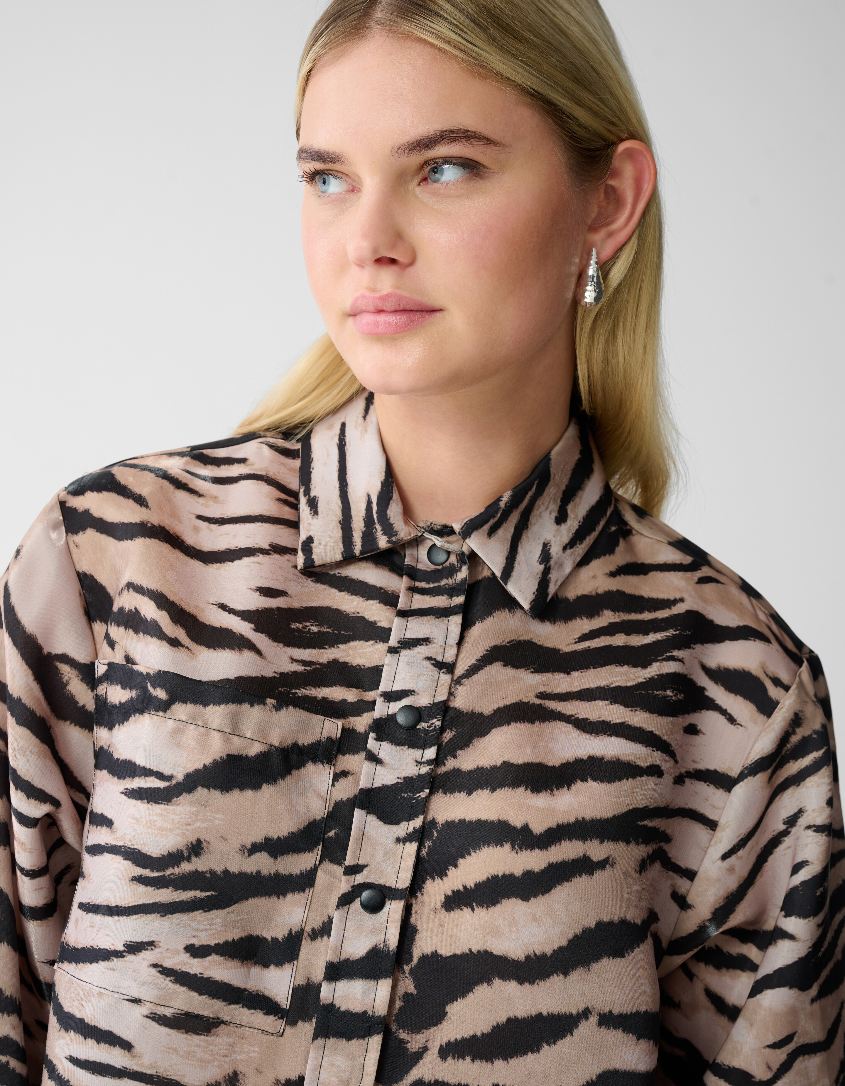 Cropped Tijger Blouse Bruin SHOEBY WOMEN
