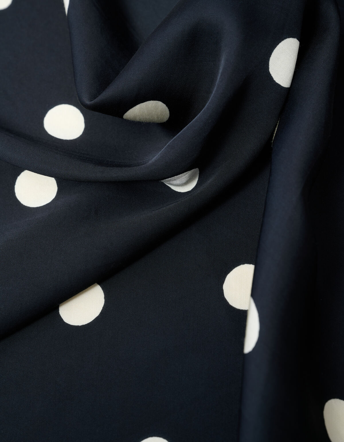 Satijnen Stip Sjaal Zwart SHOEBY ACCESSOIRES