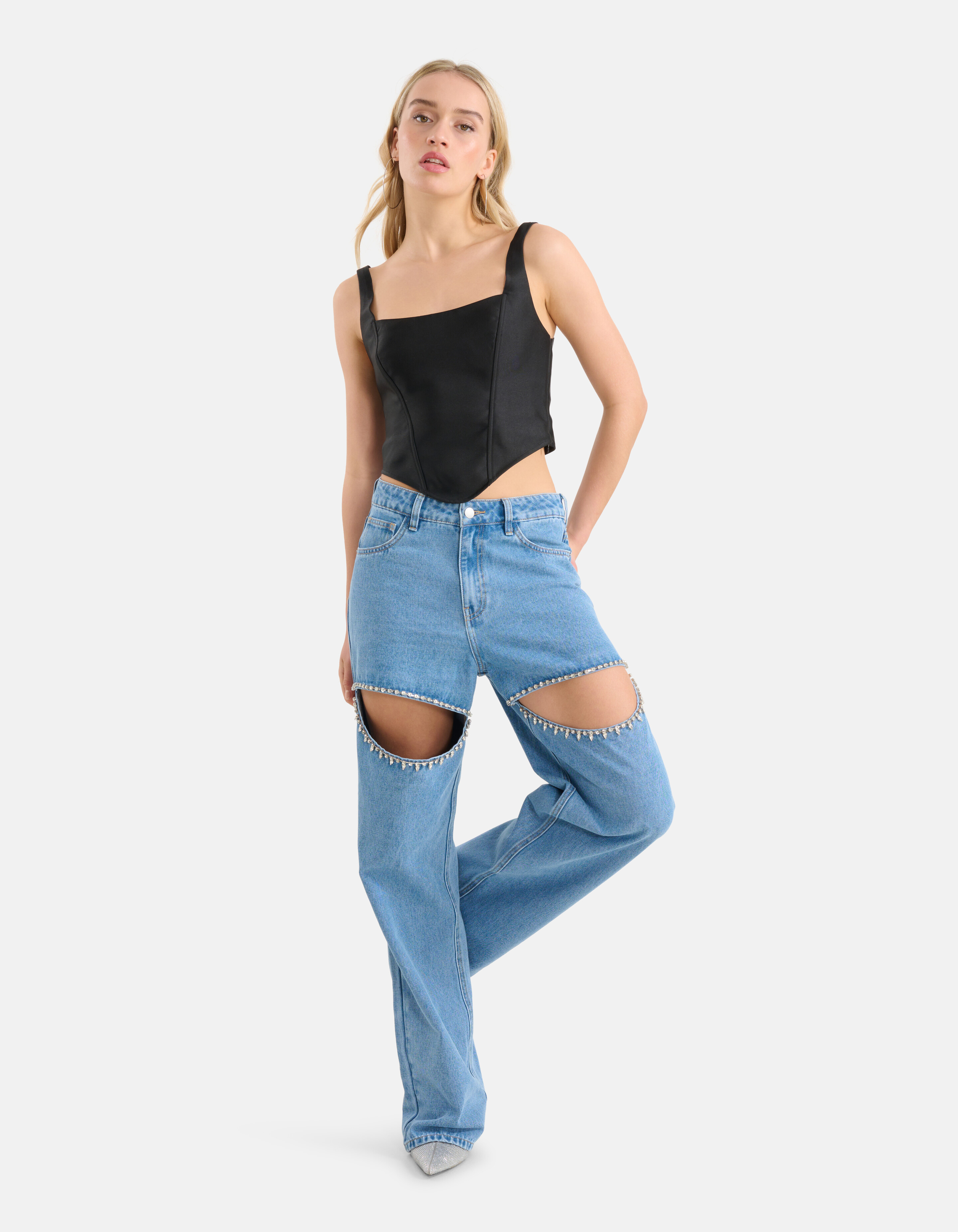 Cropped Top Zwart SHOEBY WOMEN