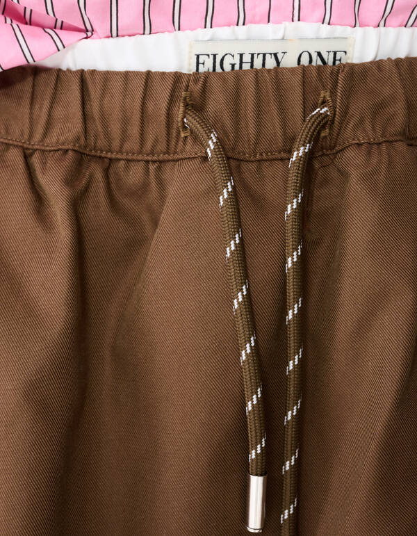 Cargo Balloon Mini Rok Bruin SHOEBY WOMEN