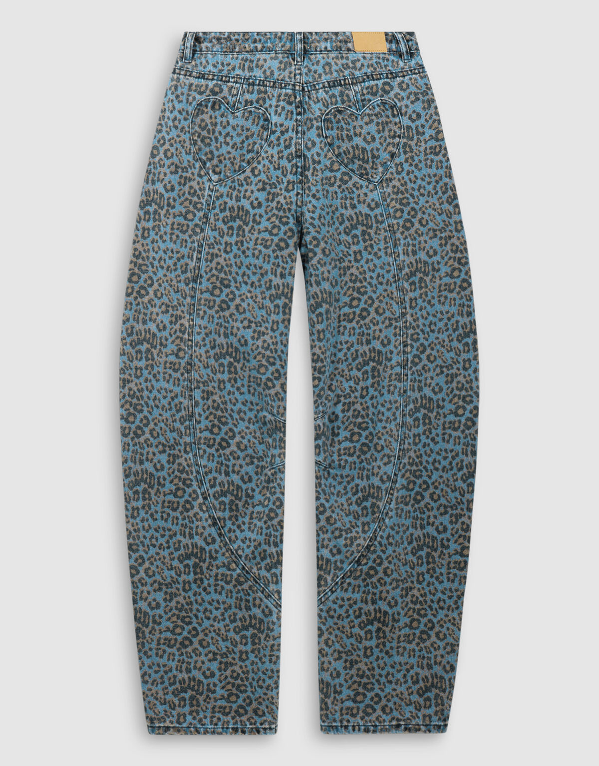 Leopard Barrel Fit Jeans Blauw SHOEBY GIRLS