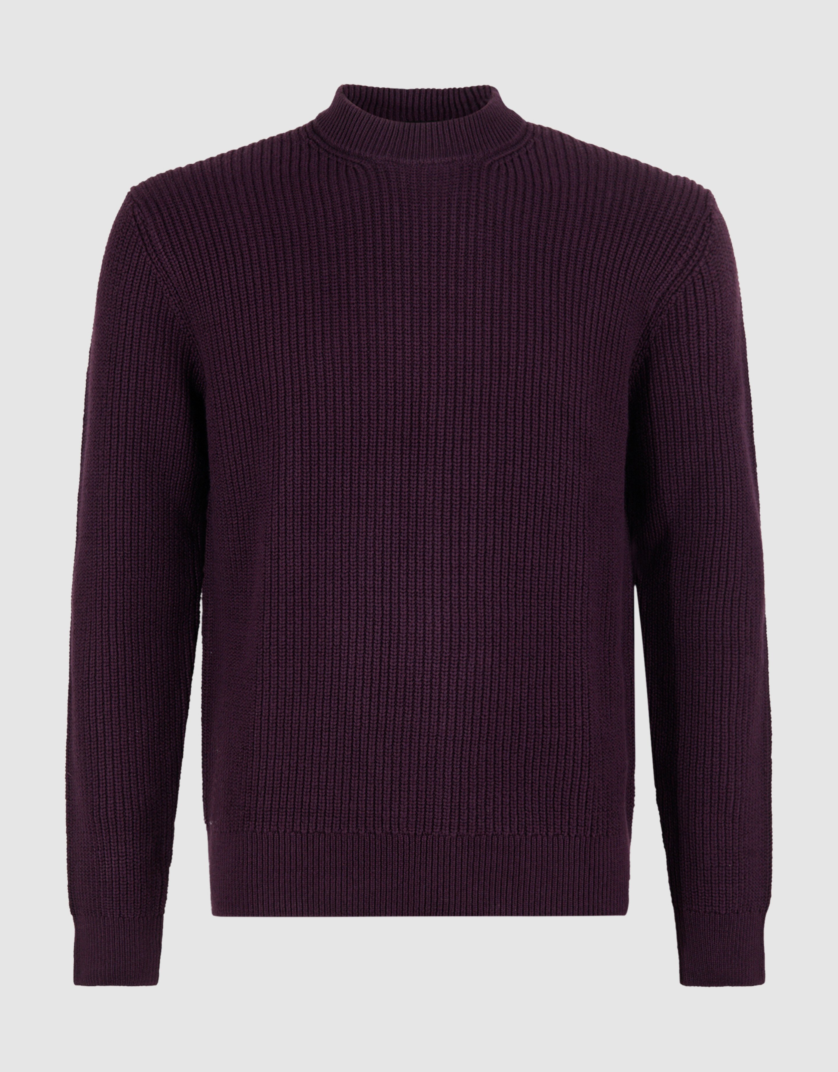 Crewneck Knit Trui Donkerrood SHOEBY MEN