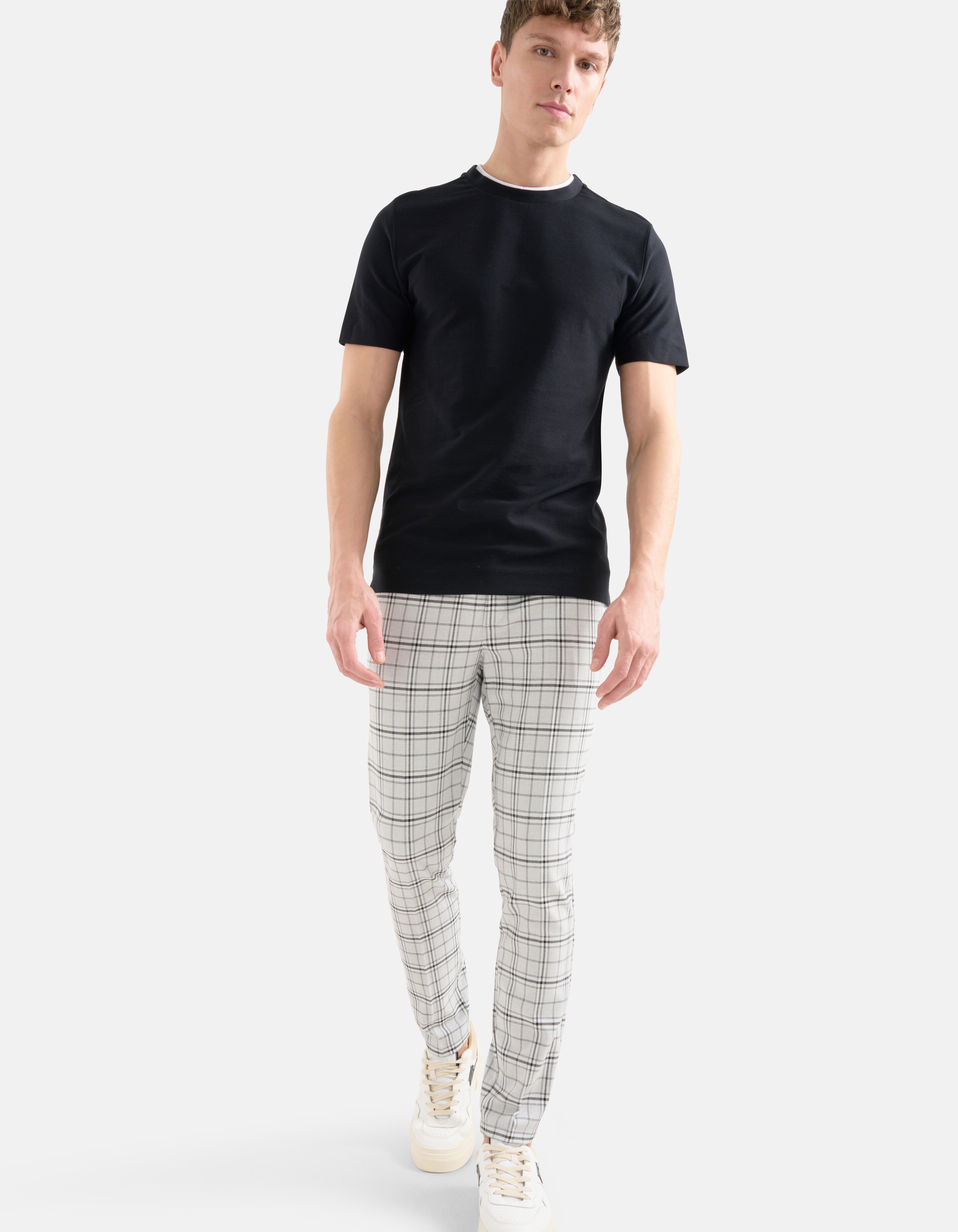 Geruiten Broek Lichtgrijs SHOEBY MEN
