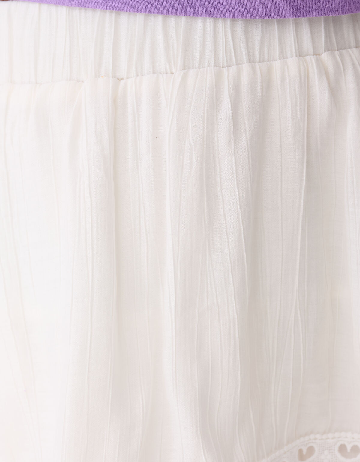 Ruffle Mini Rok Wit SHOEBY GIRLS