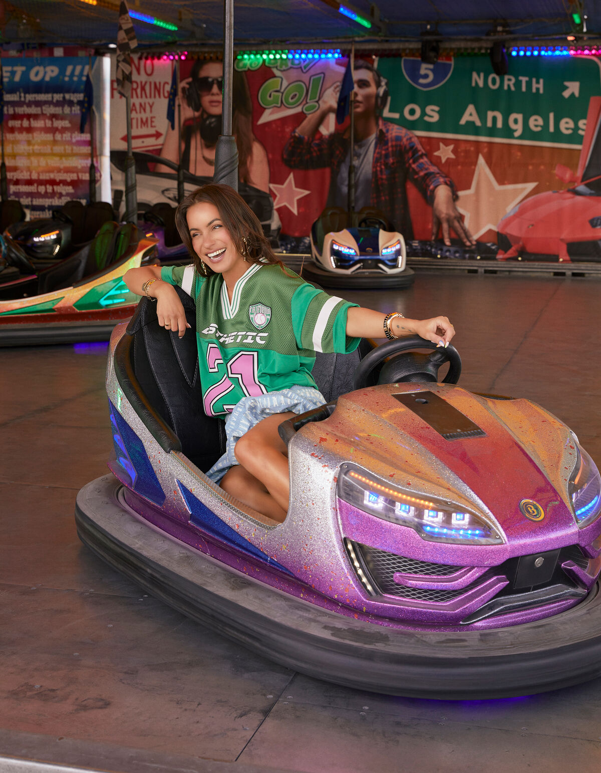 Oversized Baseball T-shirt Groen By Lizzy SHOEBY WOMEN