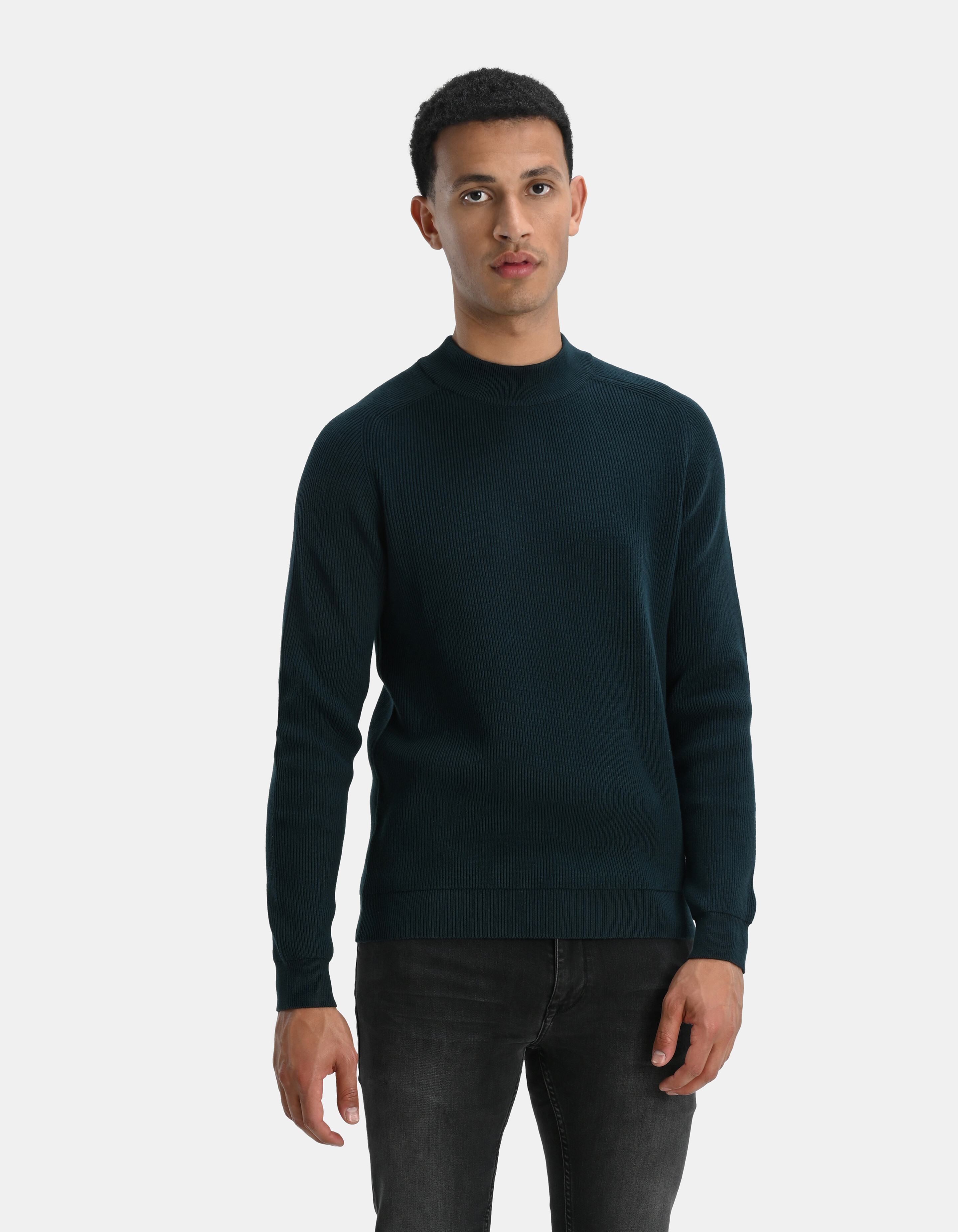 Rib Trui Donkergroen SHOEBY MEN