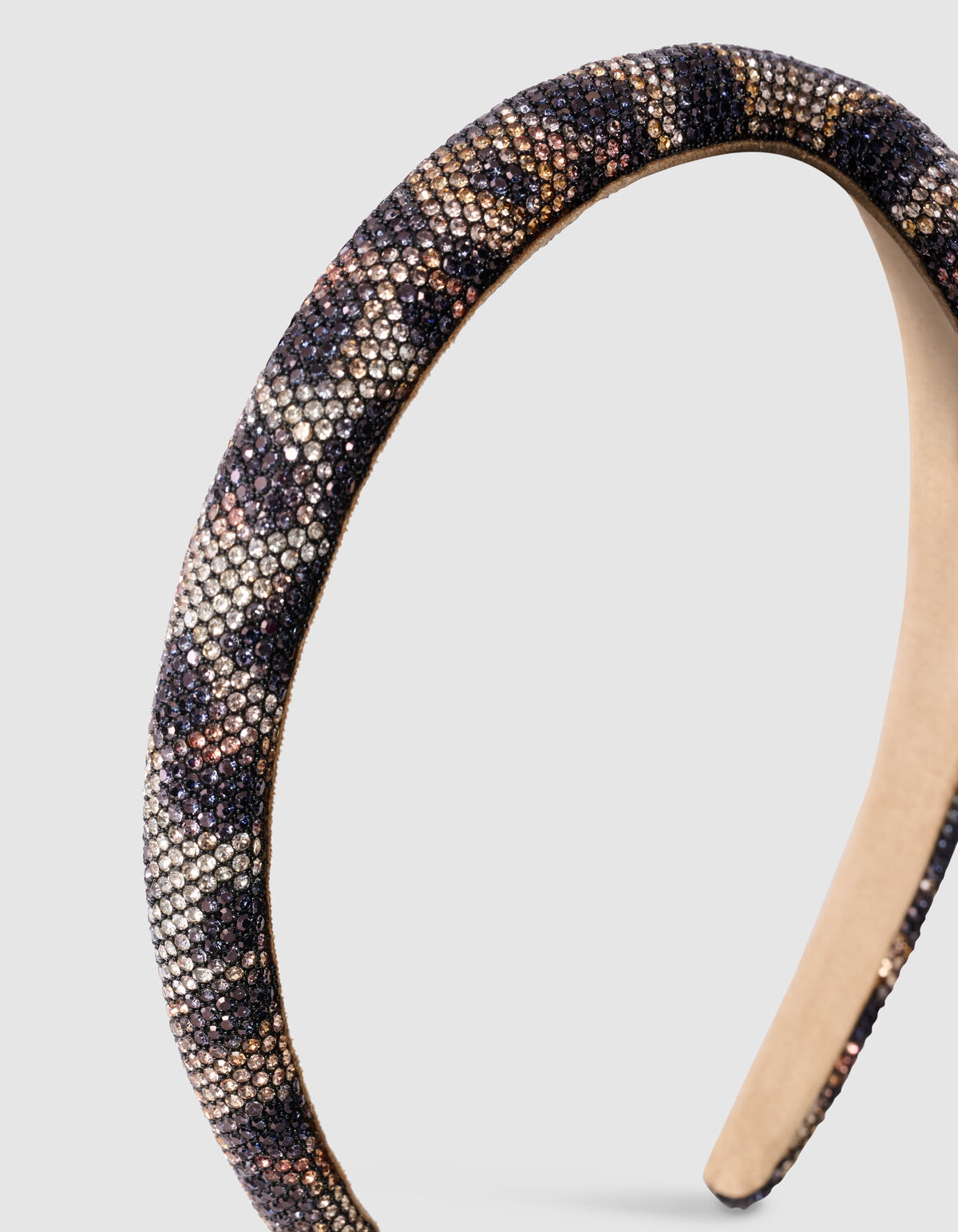 Strass Leopard Haarband Bruin SHOEBY ACCESSOIRES