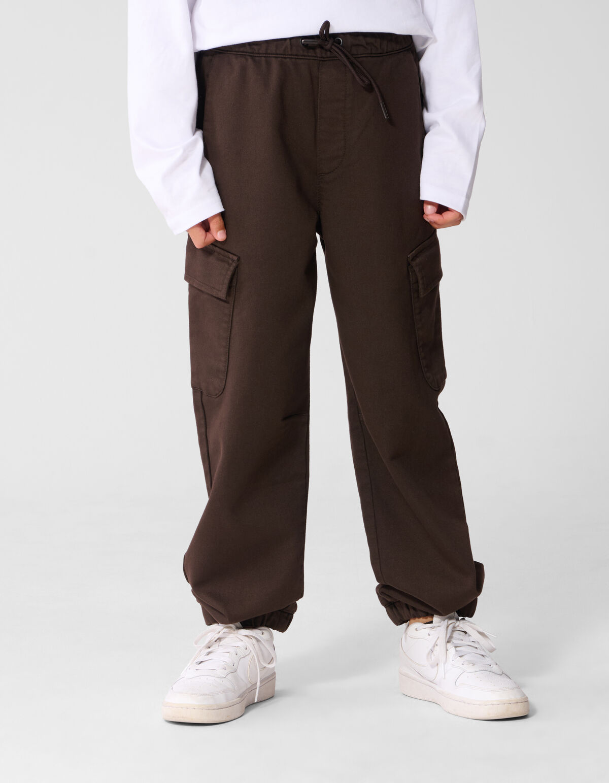 Loose Fit Cargobroek Donkerbruin SHOEBY BOYS