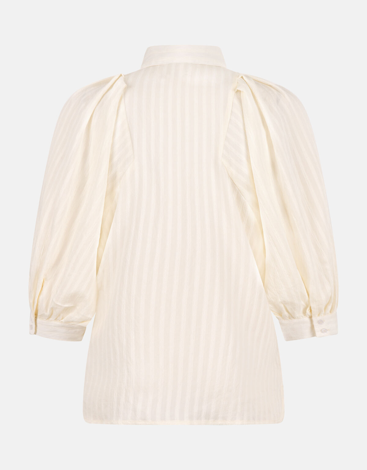Zipper Stripe Blouse Gebroken Wit SHOEBY WOMEN