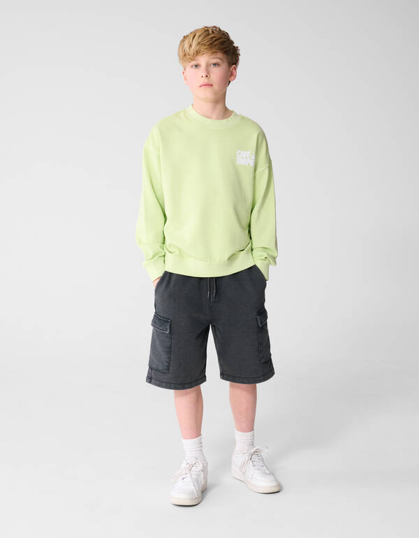 Caf&eacute; Tropico Artwork Sweater Lichtgroen SHOEBY BOYS