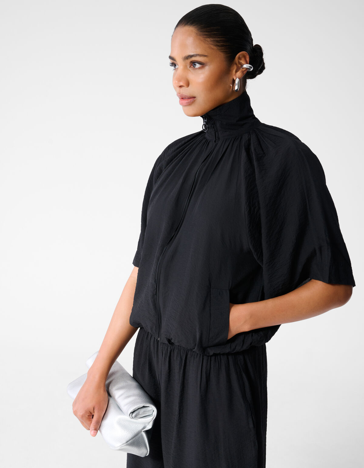 Sporty Tracksuit Blouse Zwart SHOEBY WOMEN