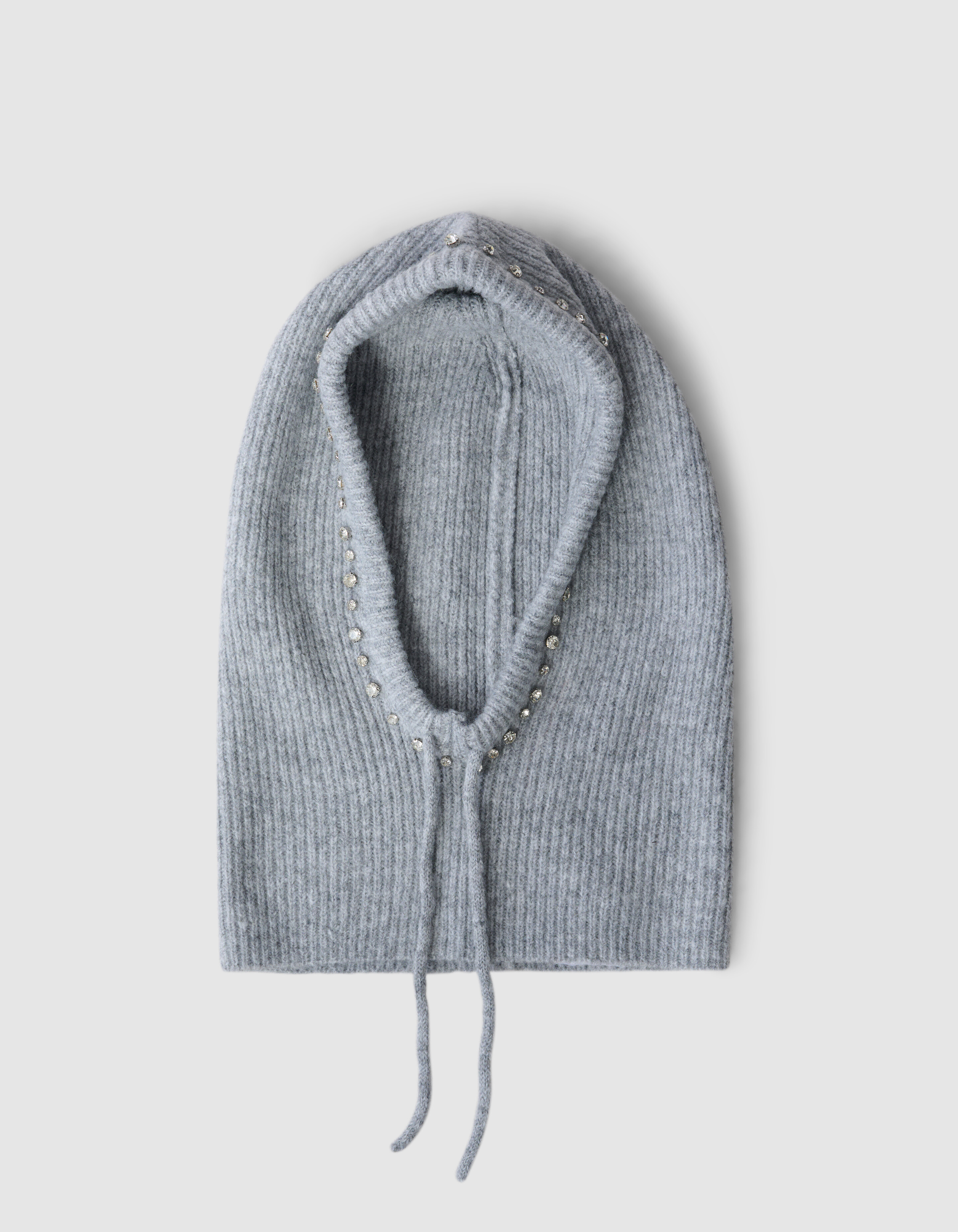 Strass Balaclava Muts Lichtgrijs SHOEBY ACCESSOIRES