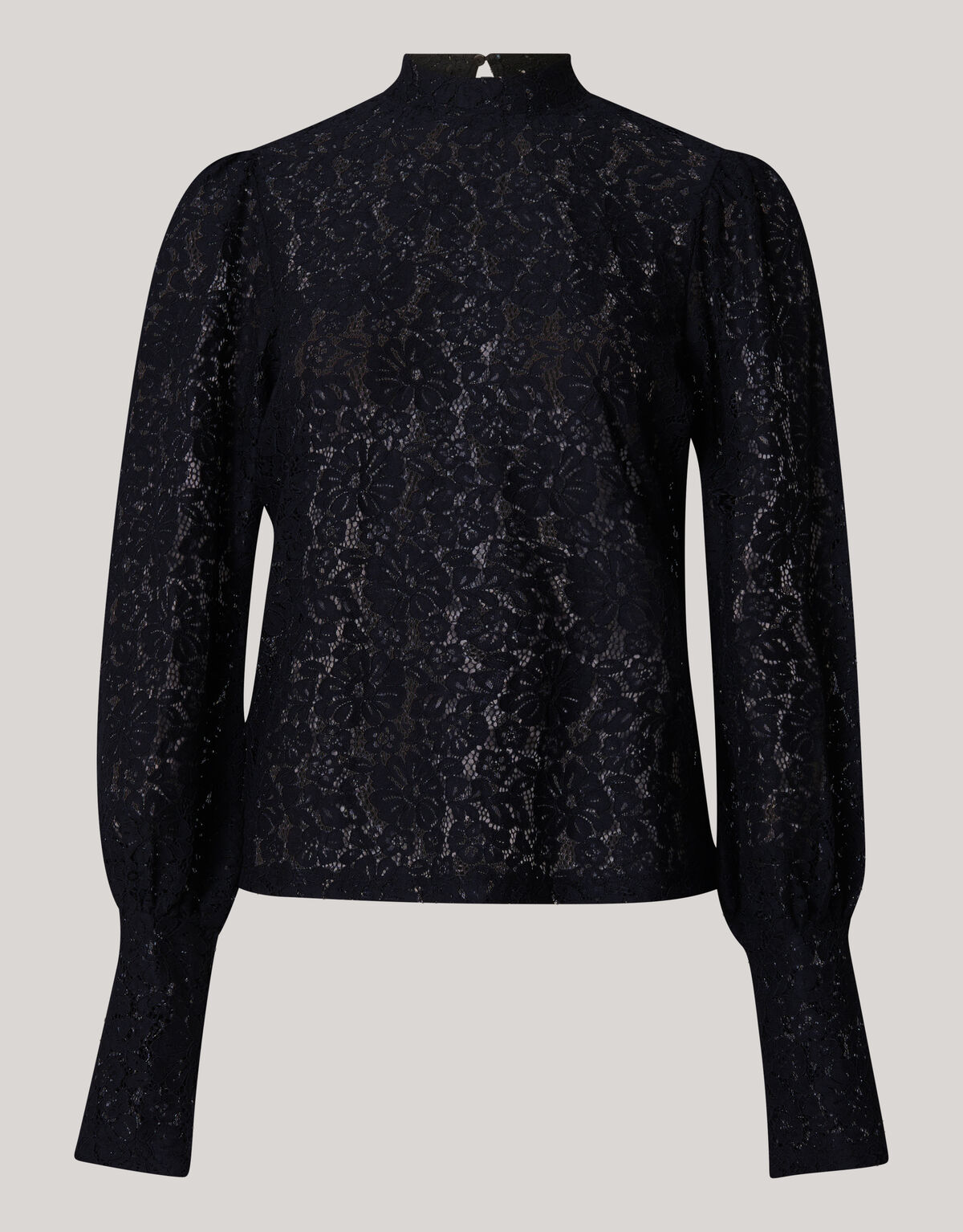 Two Tone Kanten Top Zwart SHOEBY WOMEN