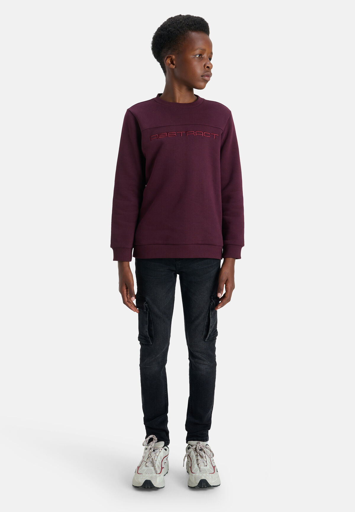 Abstract Sweater Donkerrood SHOEBY BOYS